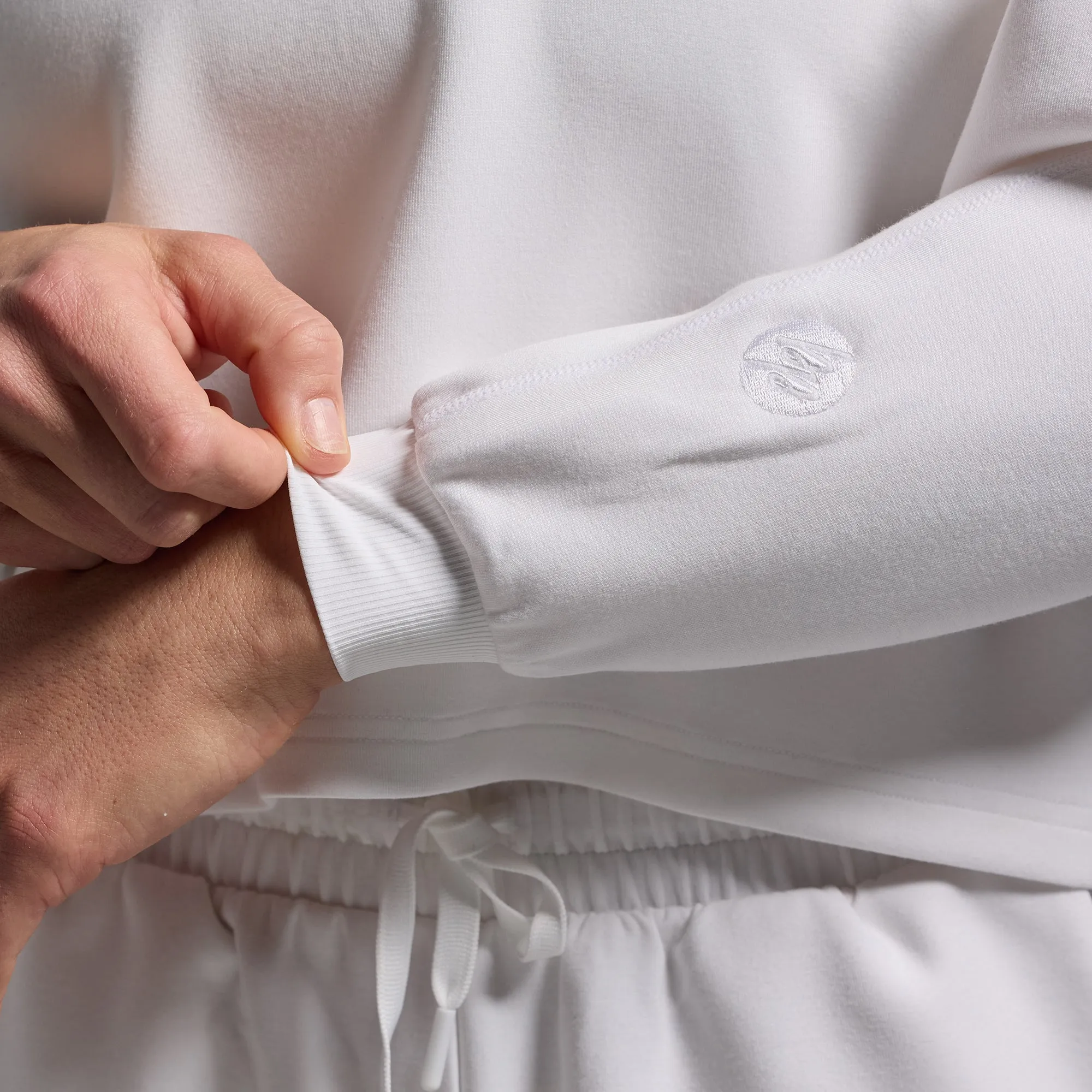 Lounge Lux Cropped Pullover (White) sold by Born Primitive product image thumbnail 4