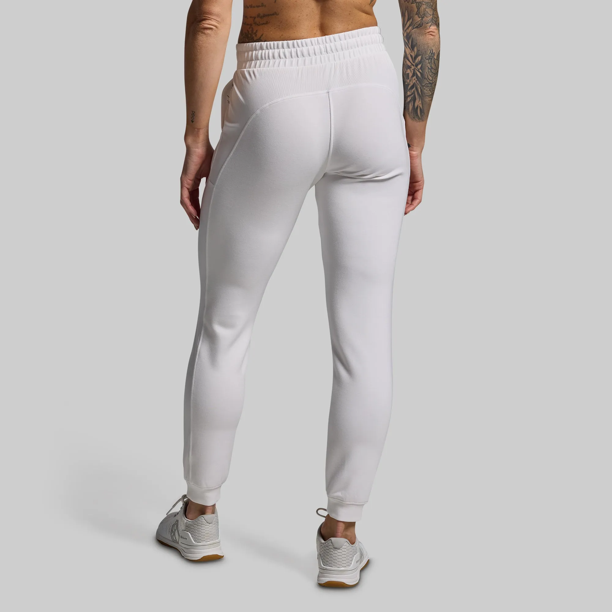 Women's Lounge Lux Jogger (White) sold by Born Primitive product image thumbnail 3