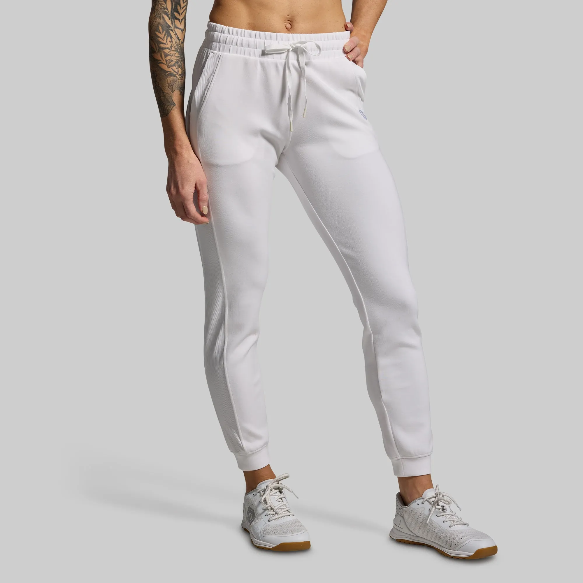 Women's Lounge Lux Jogger (White) sold by Born Primitive product image thumbnail 2
