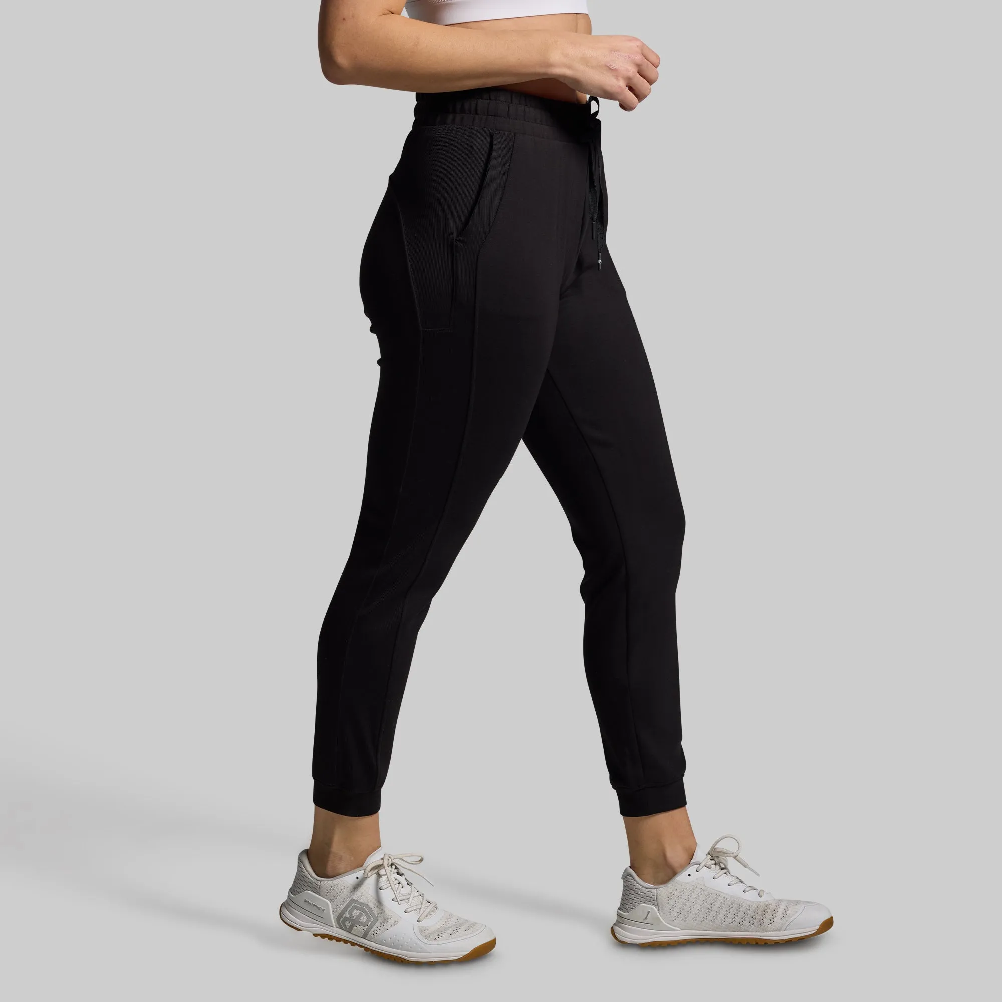 Women's Lounge Lux Jogger (Black) sold by Born Primitive product image thumbnail 3