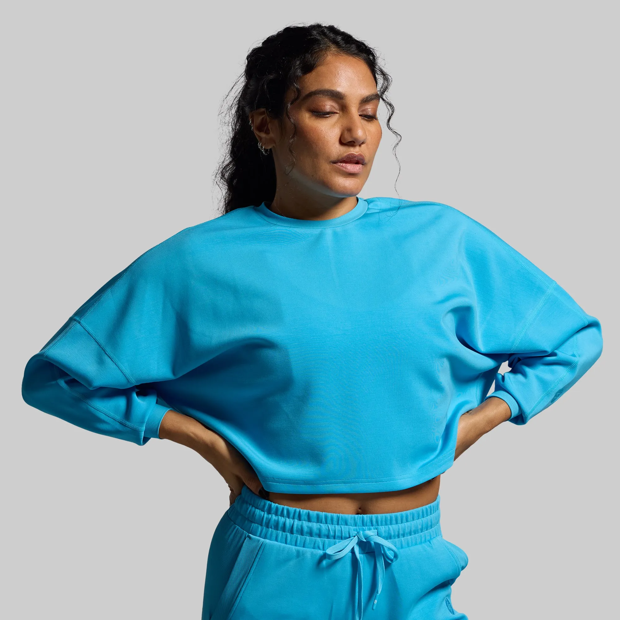 Lounge Lux Cropped Pullover Set (Aquarius) sold by Born Primitive product image thumbnail 5