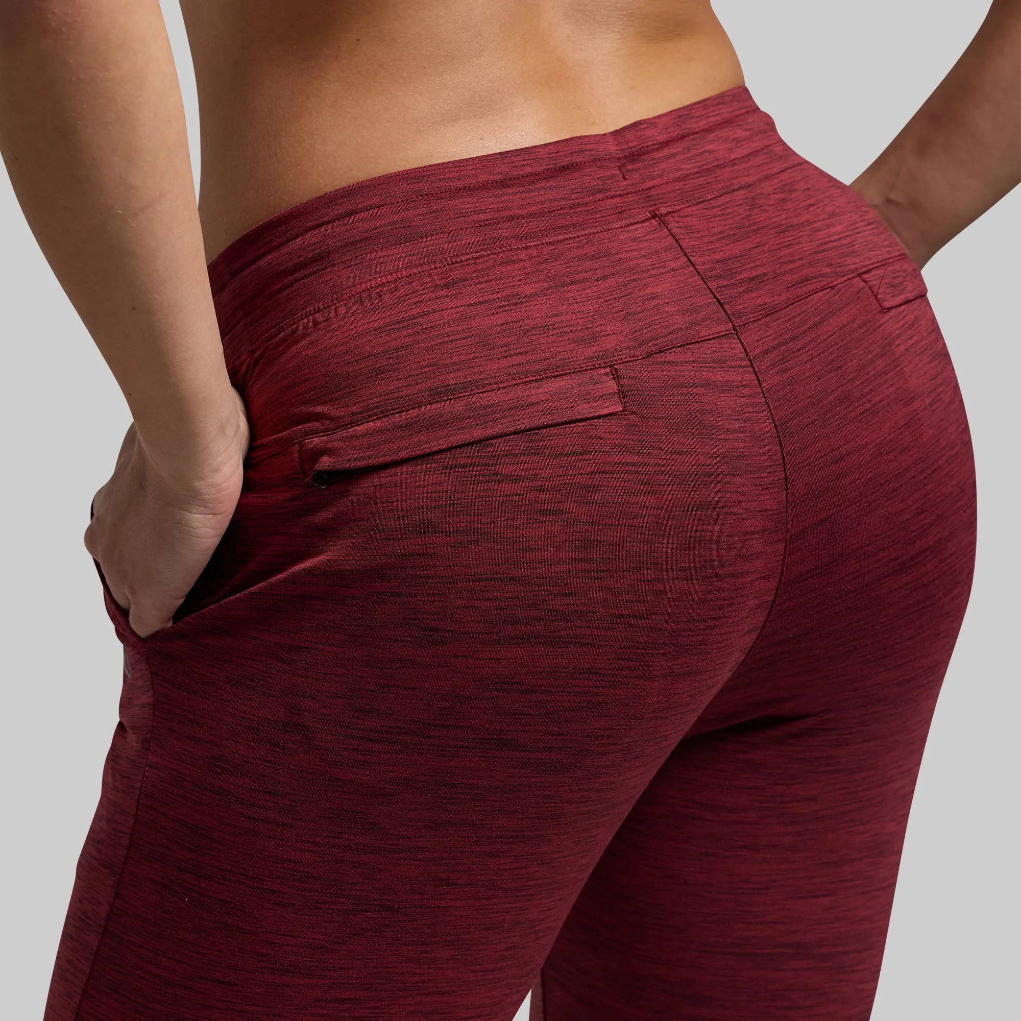 Women's Rest Day Low Rise Athleisure Jogger (Maroon) sold by Born Primitive product image thumbnail 3