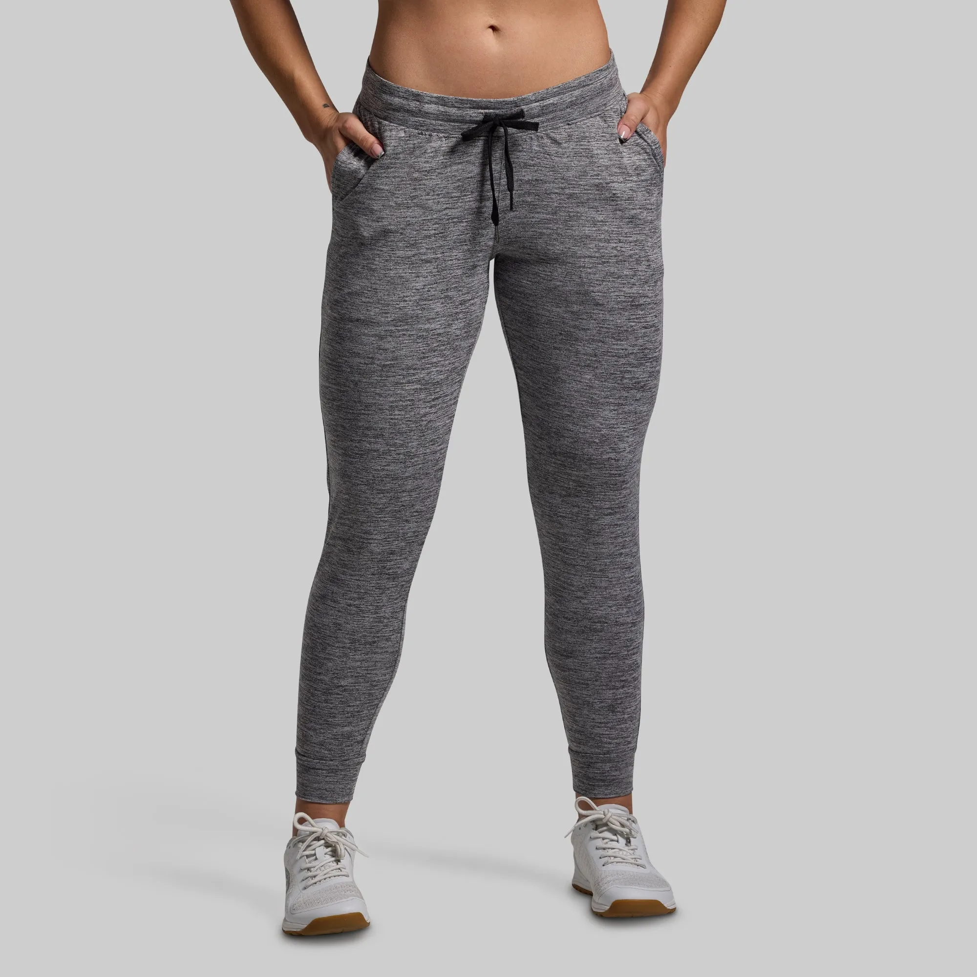 Women's Rest Day Low Rise Athleisure Jogger (Heather Grey) sold by Born Primitive