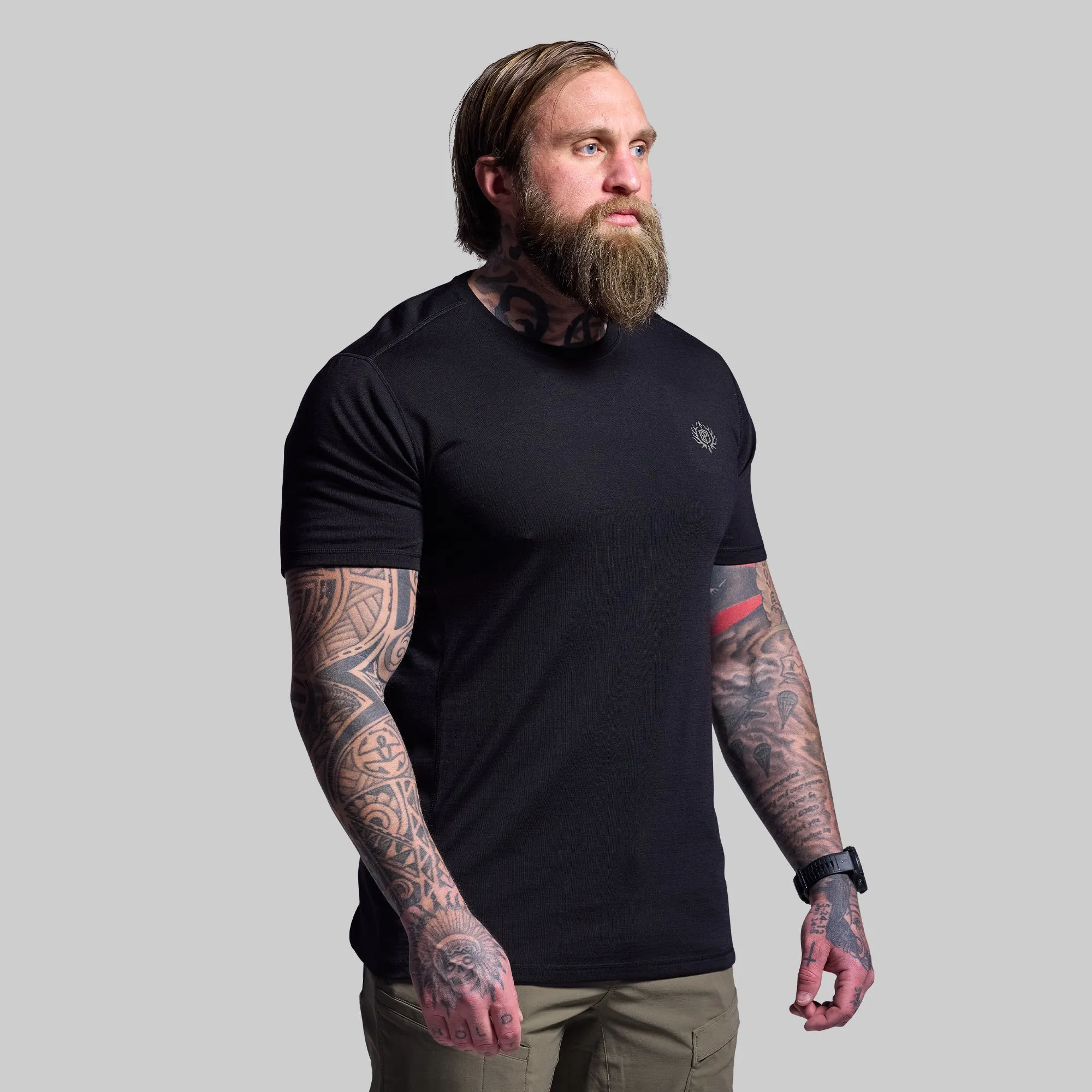 Ridgeline Tee 165 (Black) sold by Born Primitive