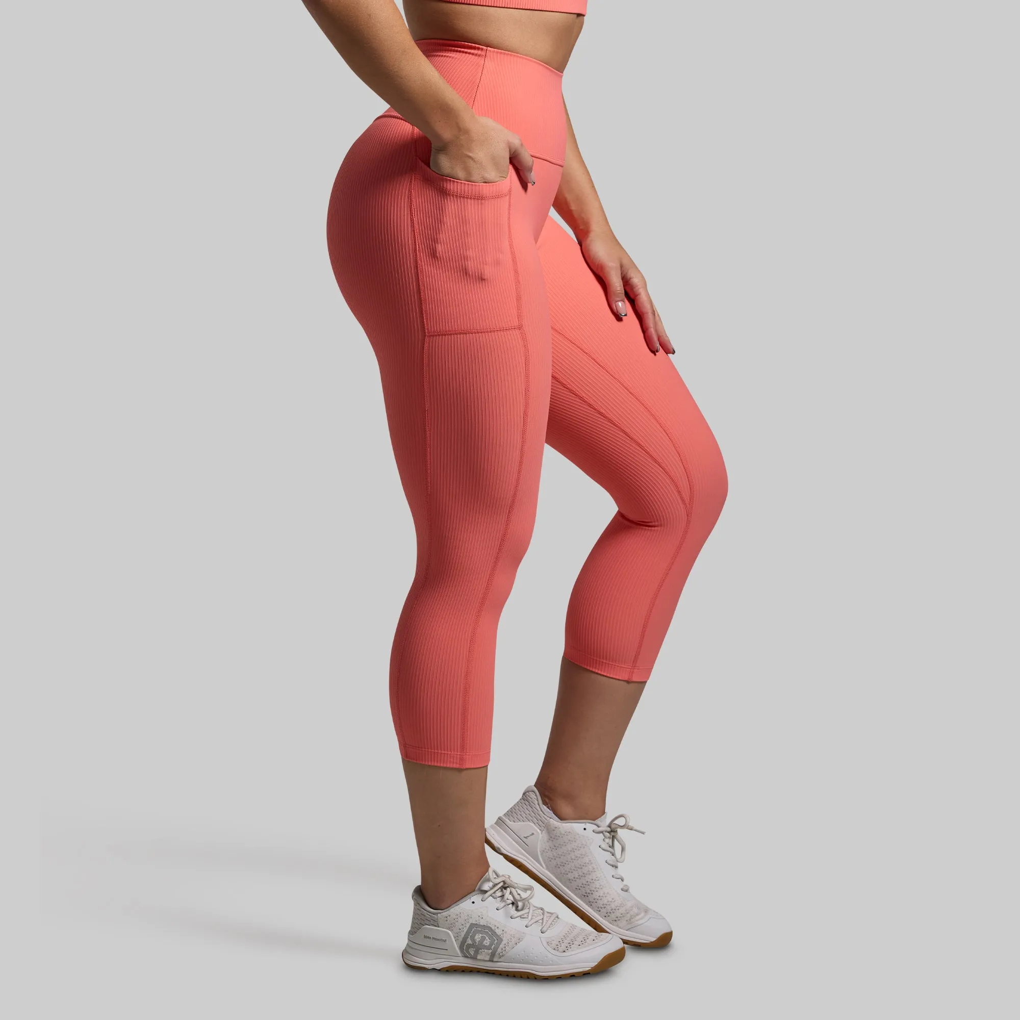 All or Nothing Capri w/ Pockets (Hot Peach) sold by Born Primitive product image thumbnail 3