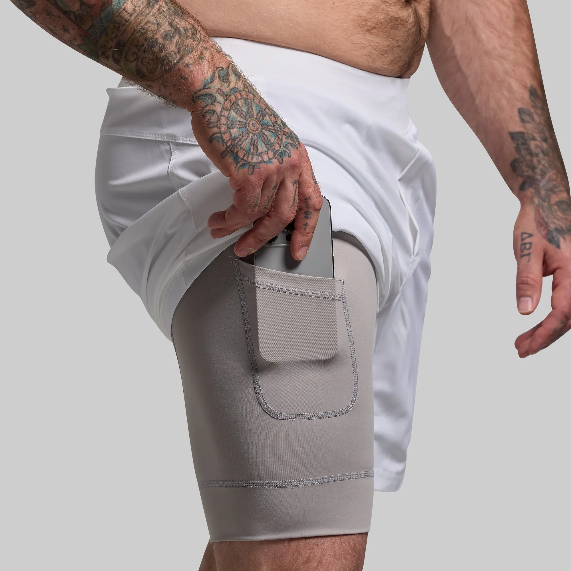 Versatile Short w/ Compression 7" (White) sold by Born Primitive product image thumbnail 2