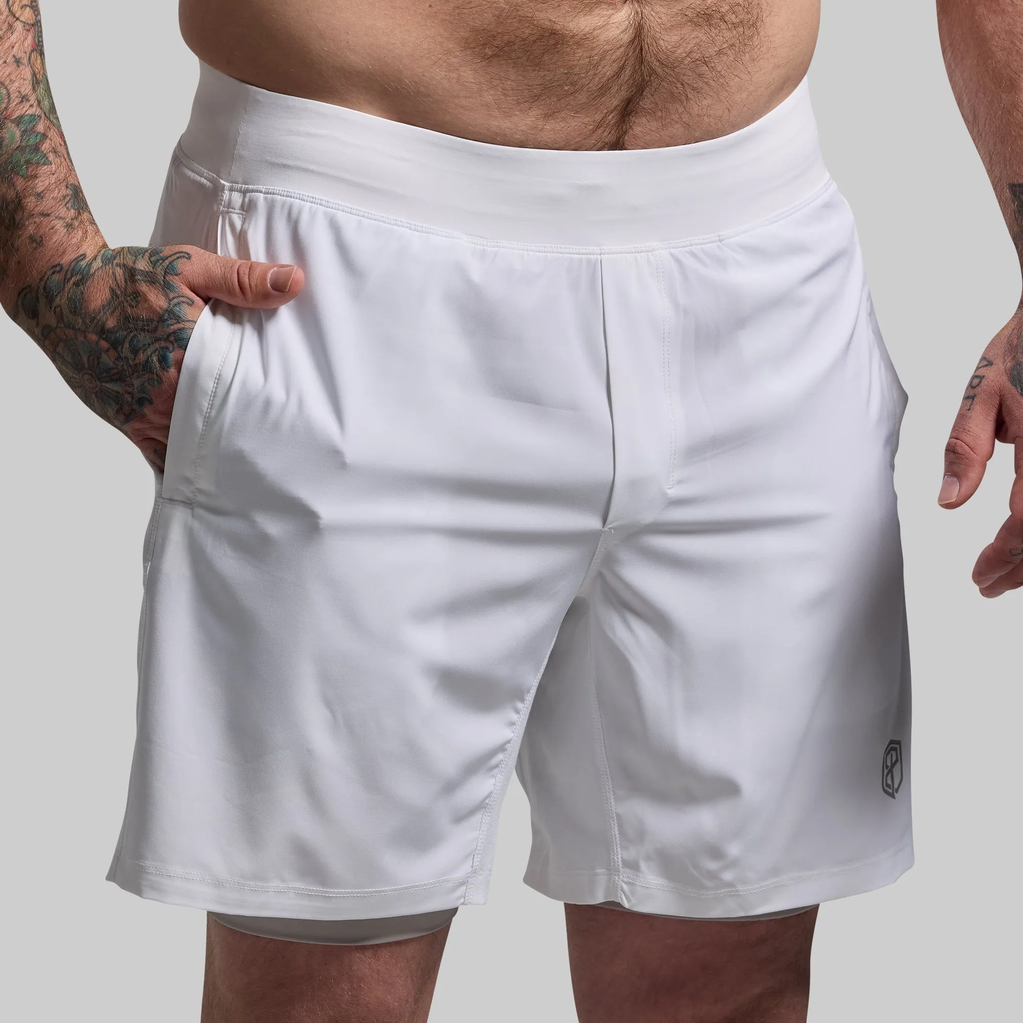 Versatile Short w/ Compression 7" (White) sold by Born Primitive product image thumbnail 4