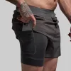 Men's Endurance Short w/ Compression (Gunmetal) sold by Born Primitive