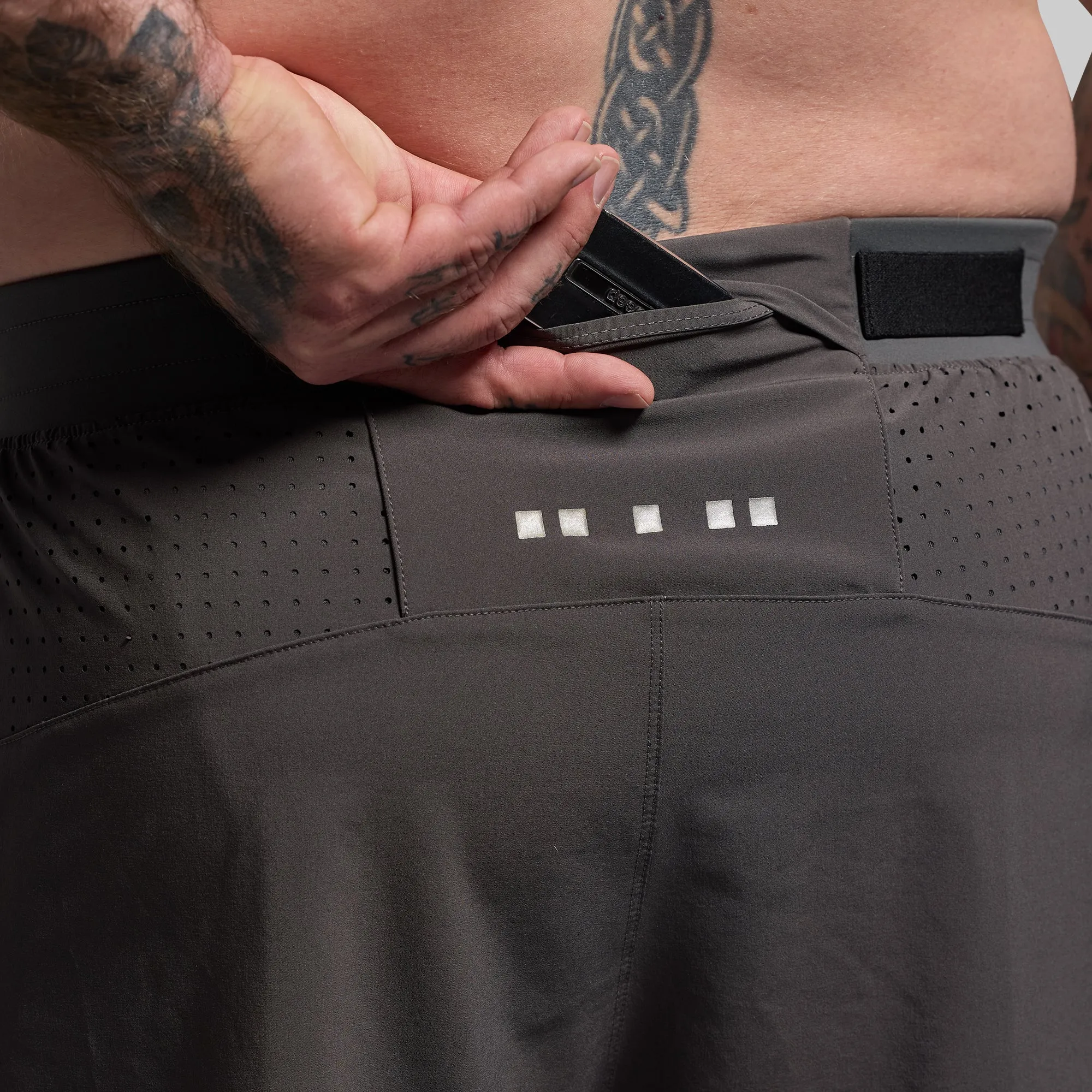 Men's Endurance Short w/ Compression (Gunmetal) sold by Born Primitive product image thumbnail 5