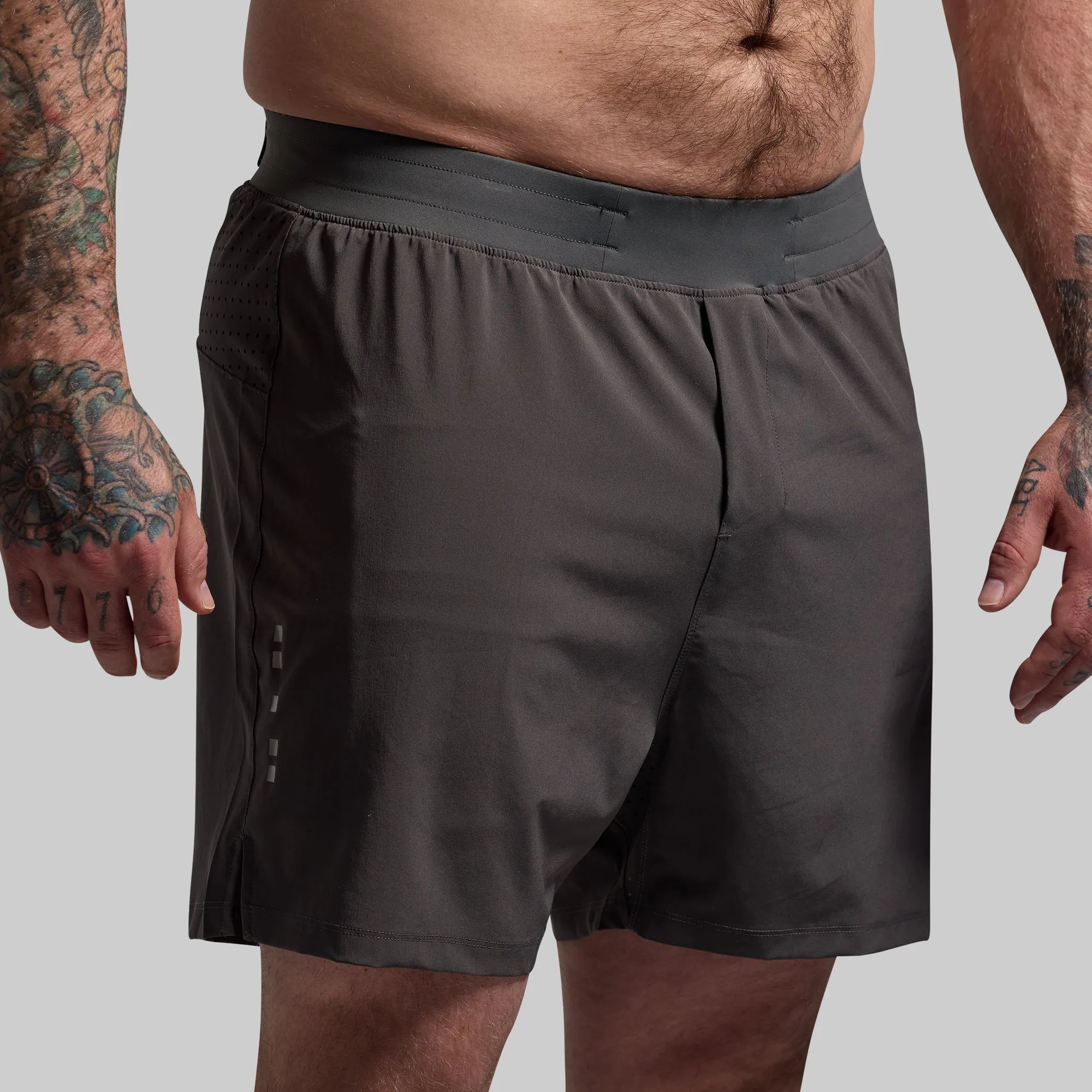 Men's Endurance Short w/ Compression (Gunmetal) sold by Born Primitive