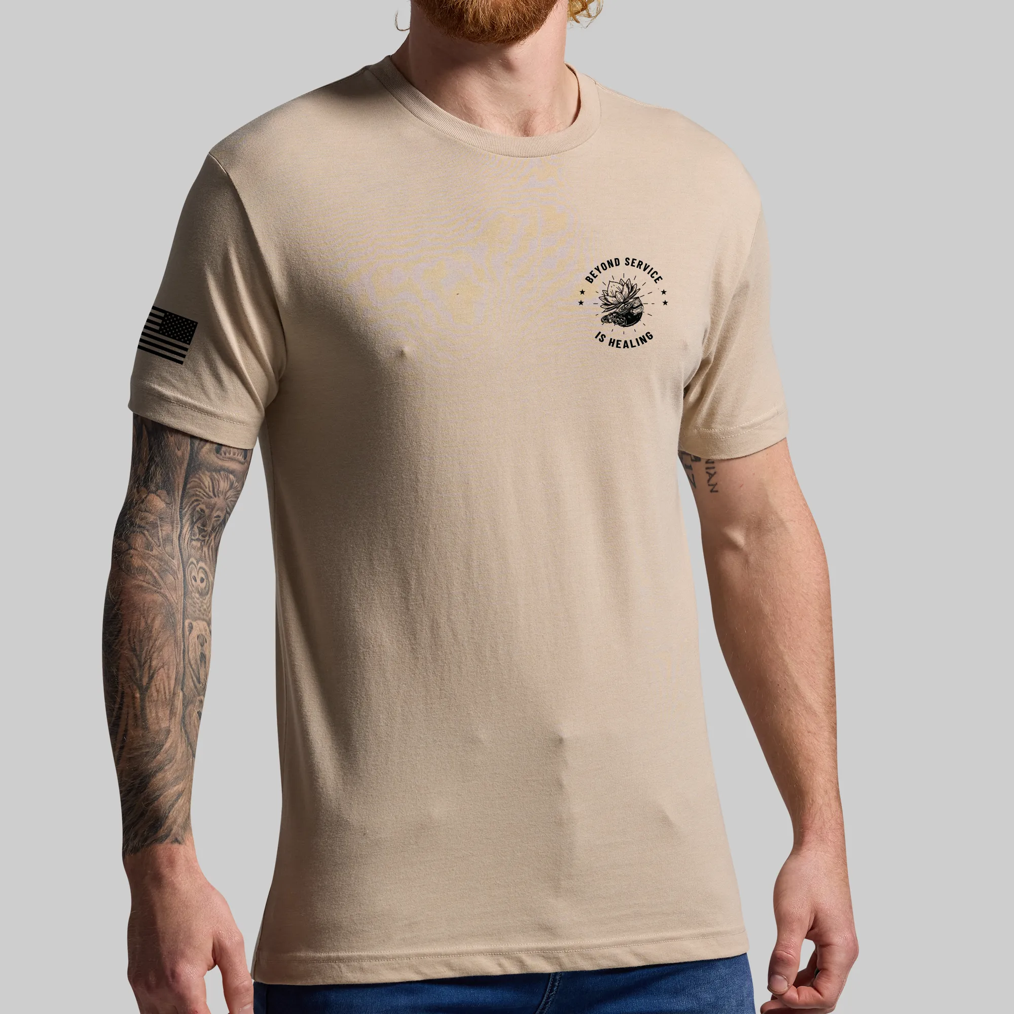 Beyond Service is Healing Tee (Tan) sold by Born Primitive product image thumbnail 2