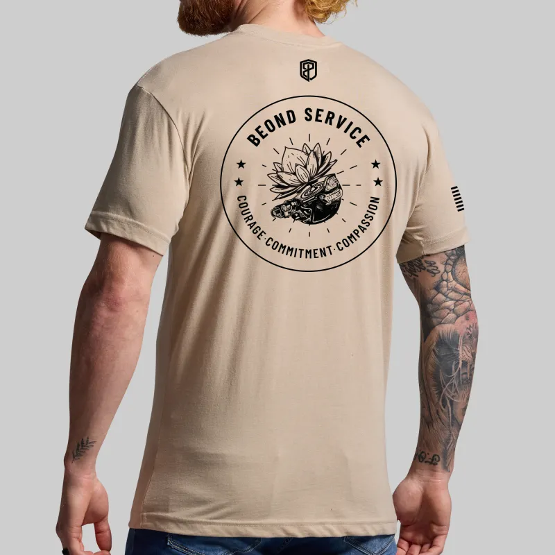 Beyond Service is Healing Tee (Tan) sold by Born Primitive