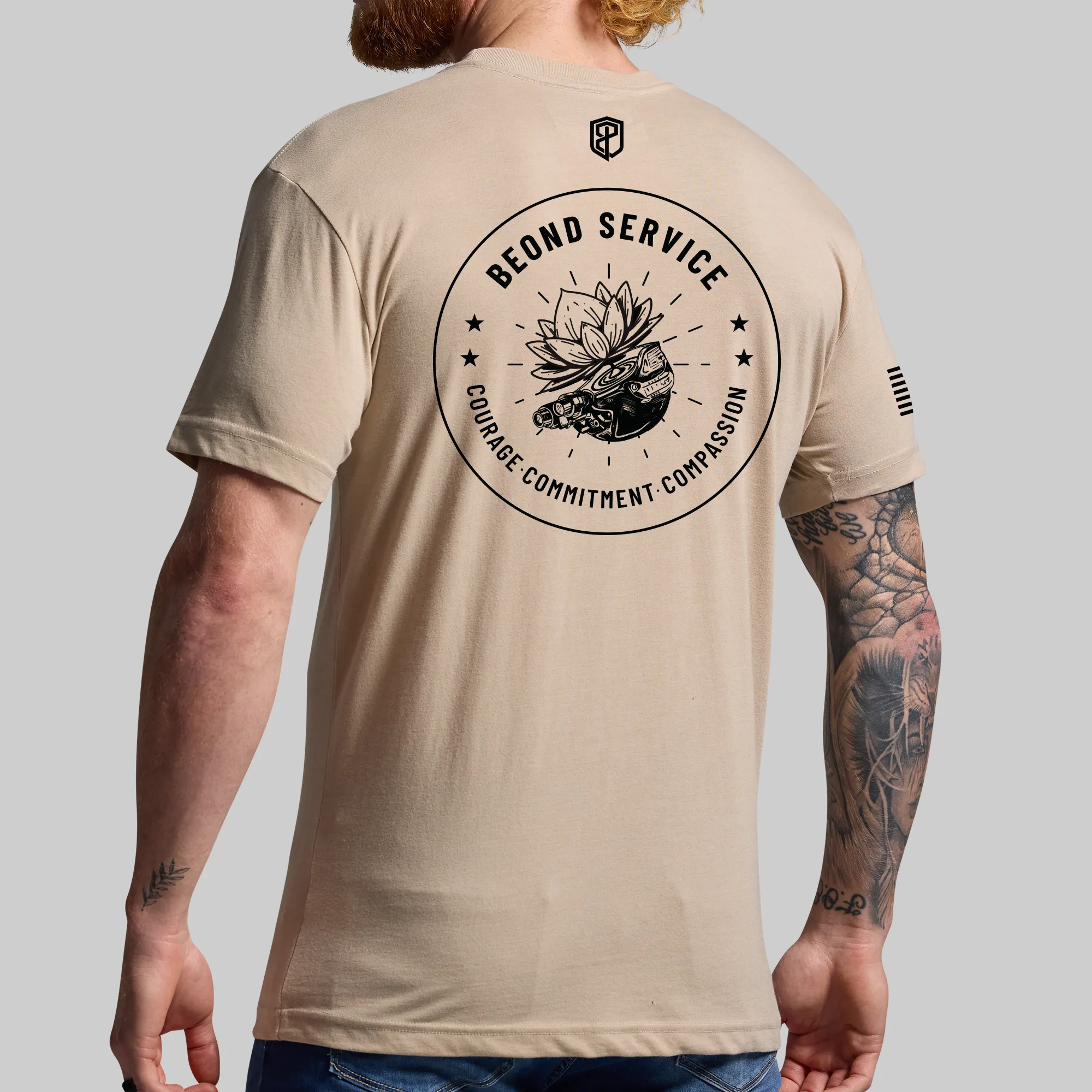 Beyond Service is Healing Tee (Tan) sold by Born Primitive