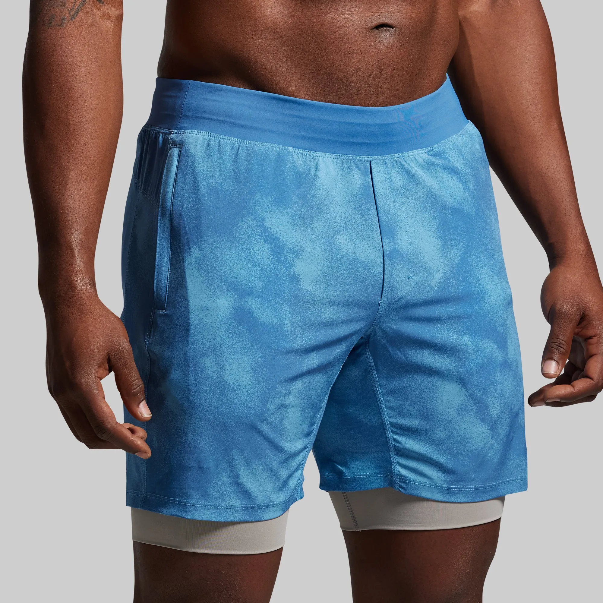 Versatile Short w/ Compression 7" (Glacier Blue) sold by Born Primitive
