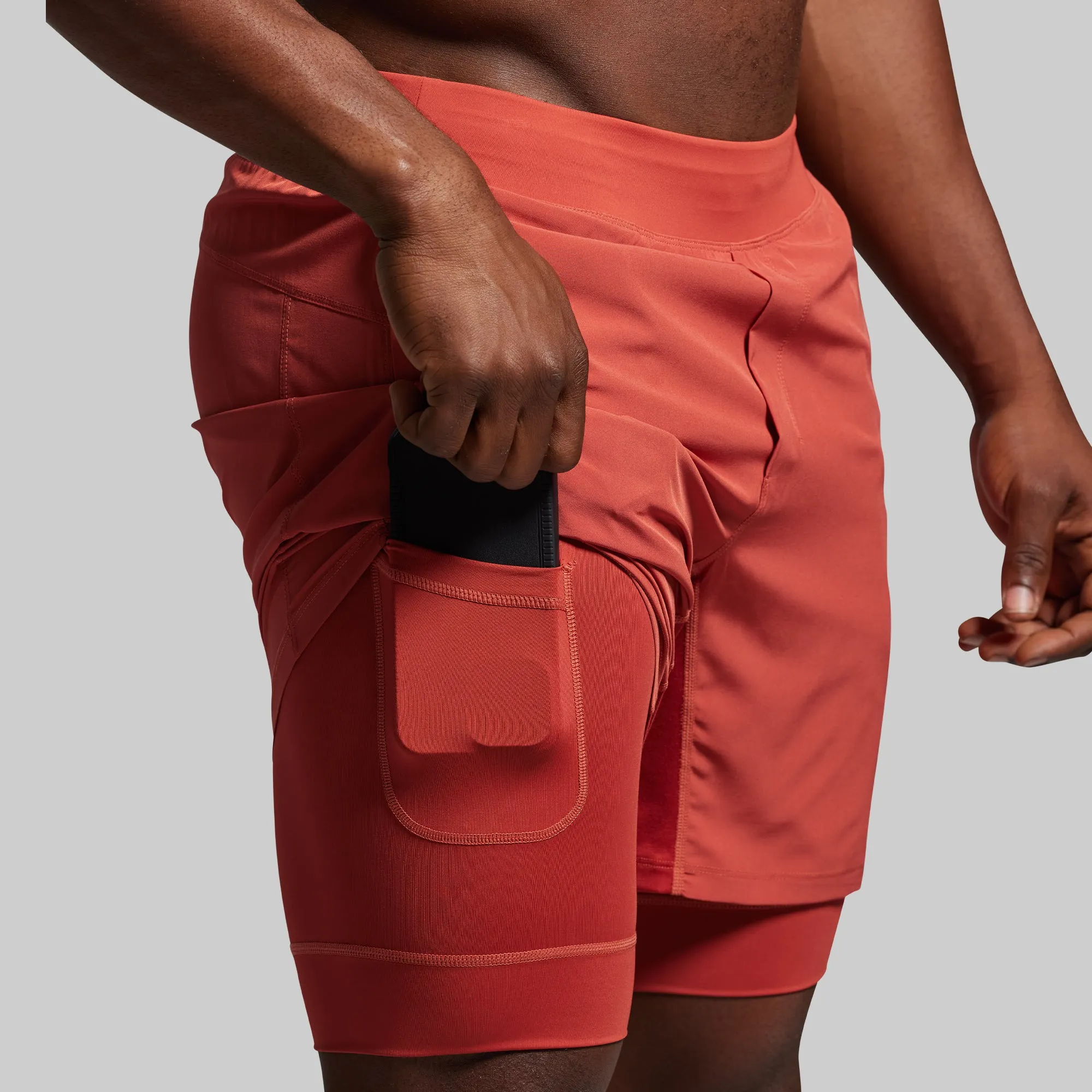 Versatile Short w/ Compression 7" (Brick) sold by Born Primitive product image thumbnail 2