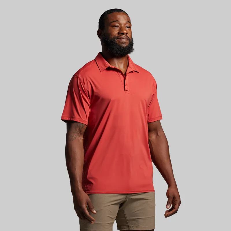 Men's Tek Polo (Brick) sold by Born Primitive