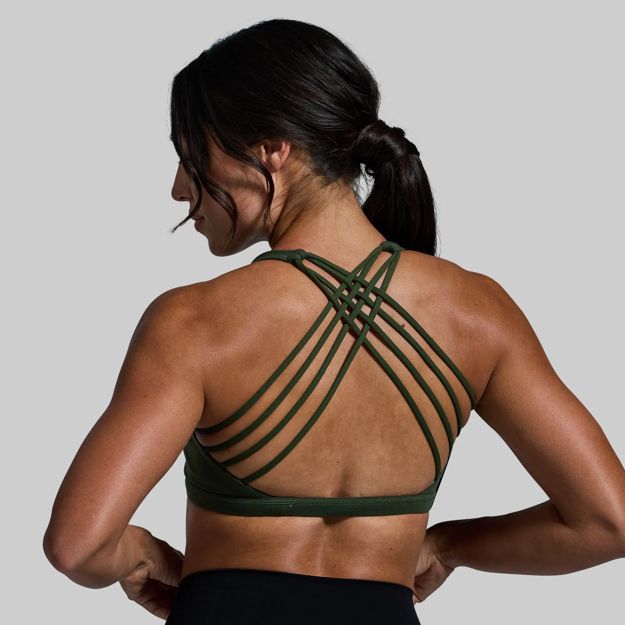 Vitality Sports Bra (Tactical Green) sold by Born Primitive