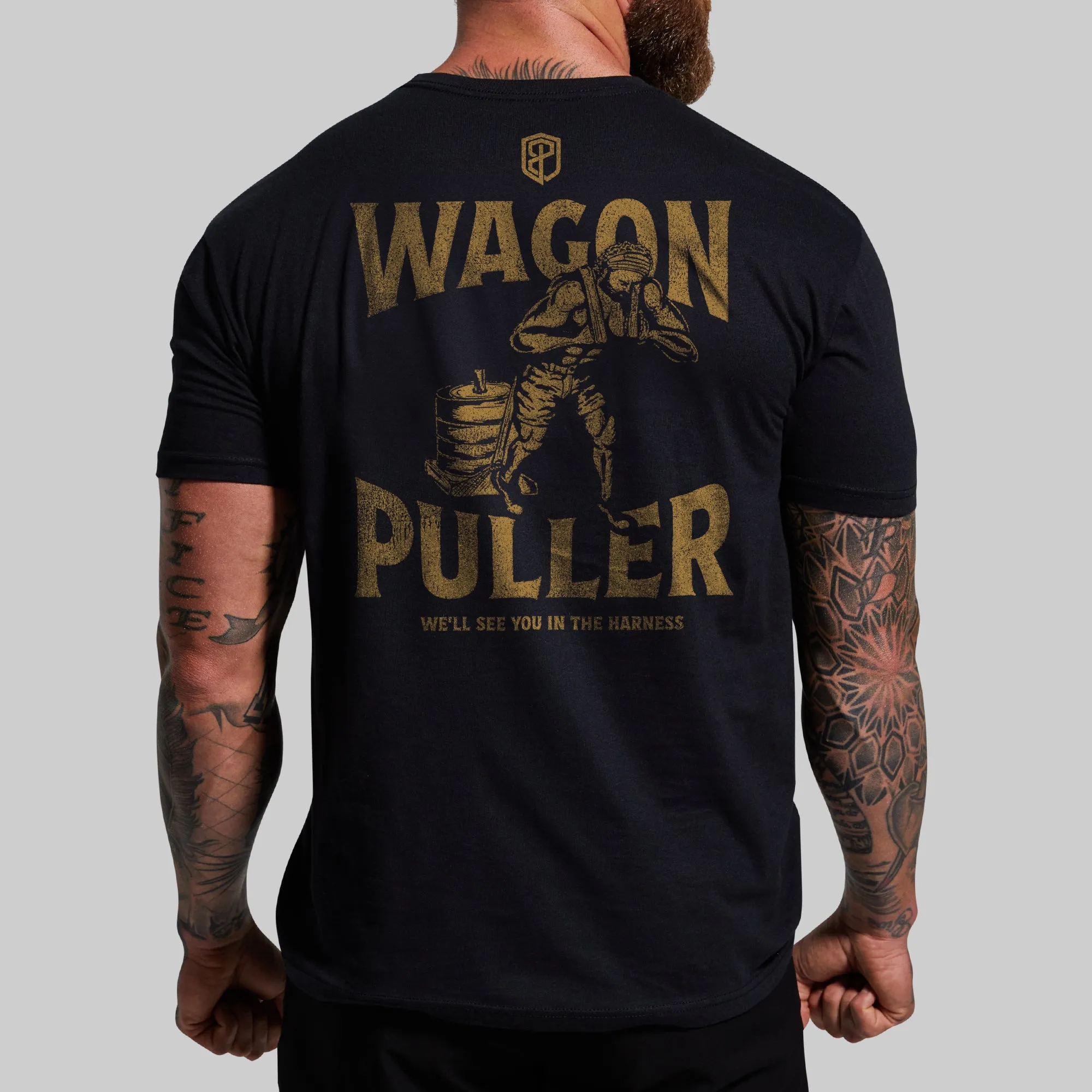 Wagon Puller Tee (Black) sold by Born Primitive