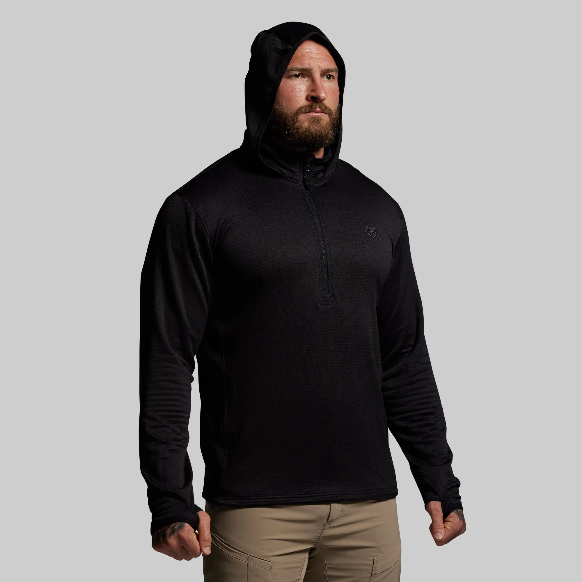 Quiver Half Zip Hoodie 2.0 (Black) sold by Born Primitive product image thumbnail 3