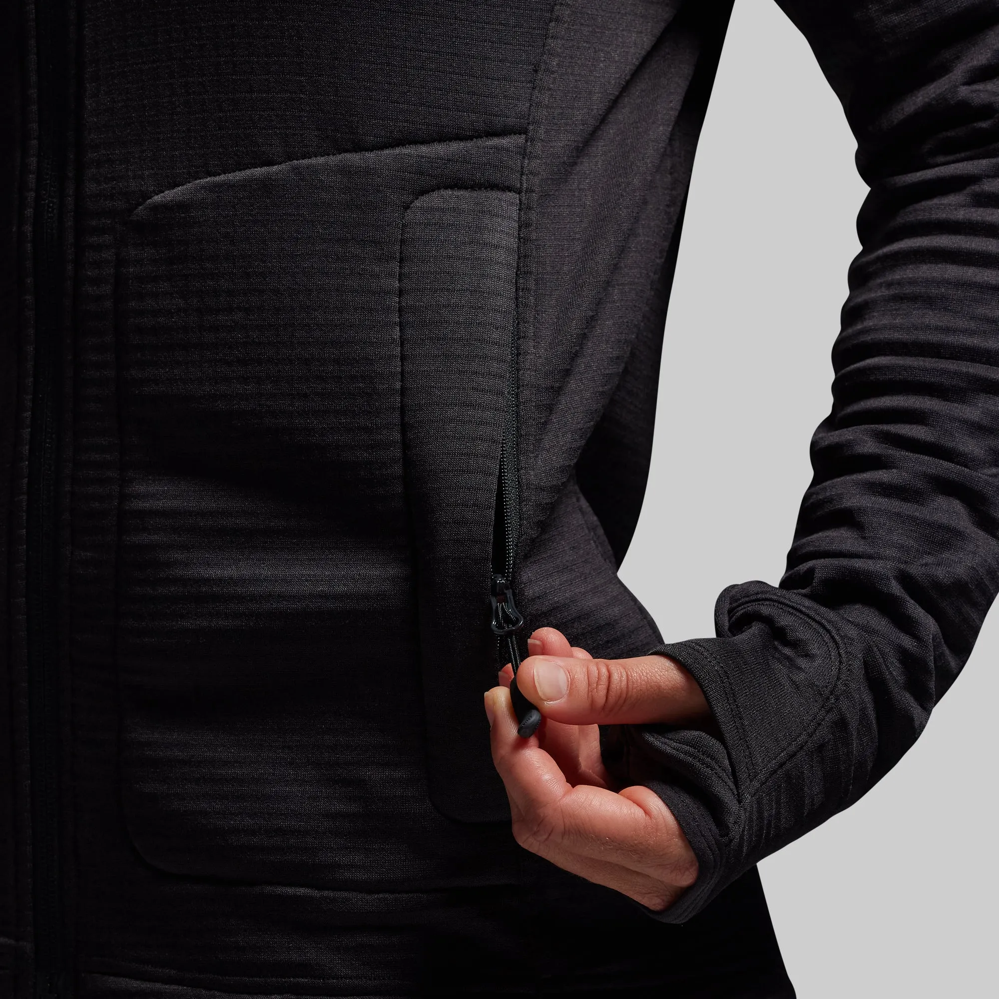 Women's Quiver Full Zip Hoodie 2.0 (Black) sold by Born Primitive product image thumbnail 5