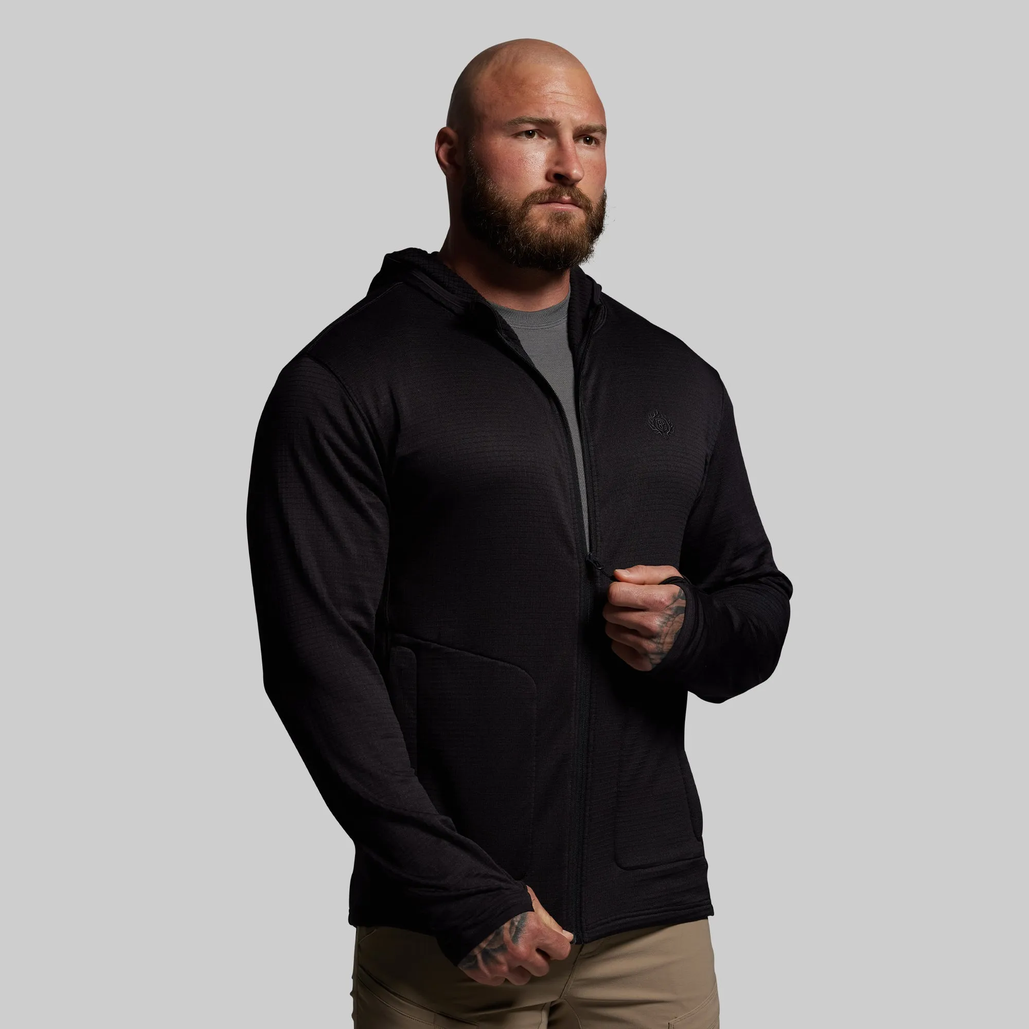 Quiver Full Zip Hoodie 2.0 (Black) sold by Born Primitive product image thumbnail 4