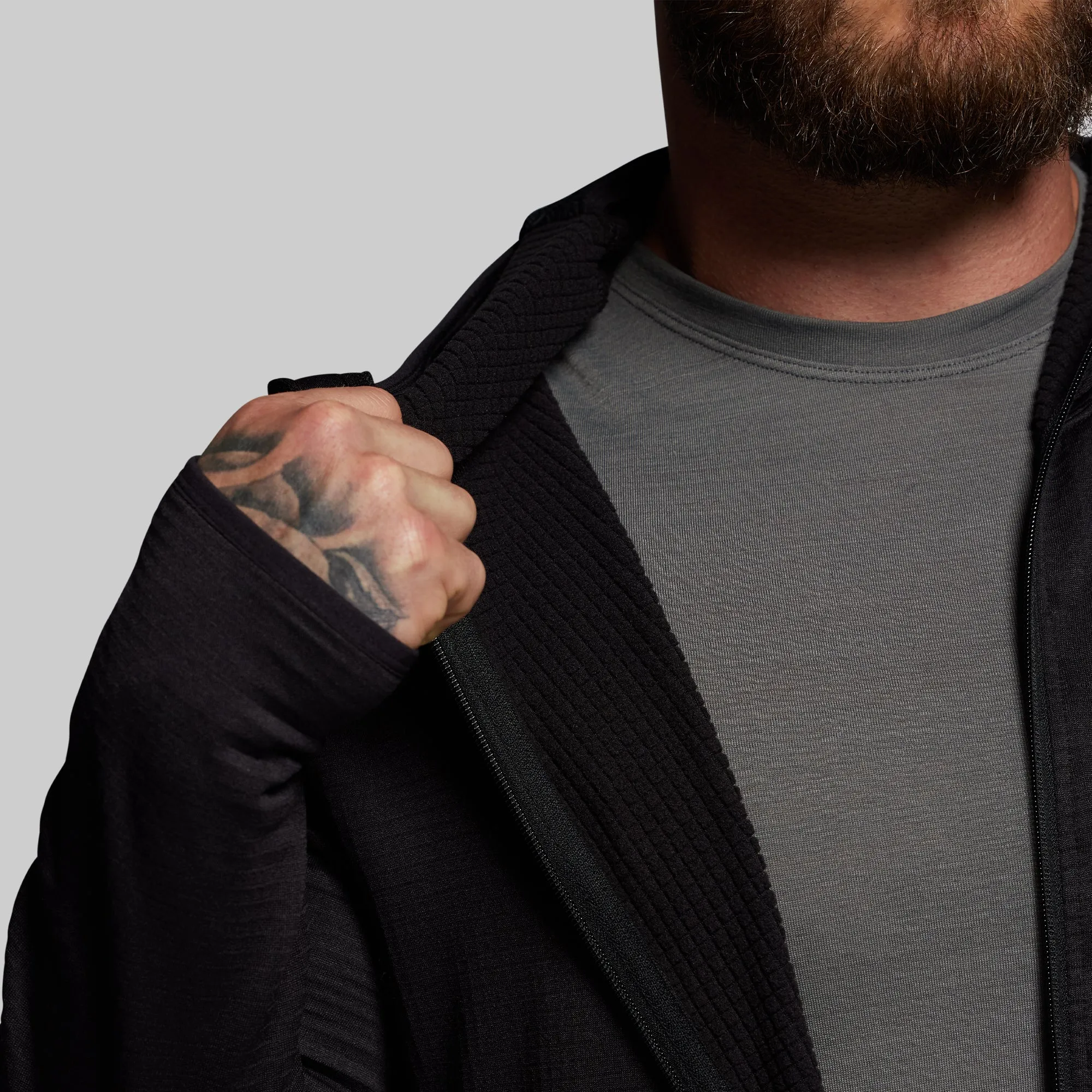 Quiver Full Zip Hoodie 2.0 (Black) sold by Born Primitive product image thumbnail 5