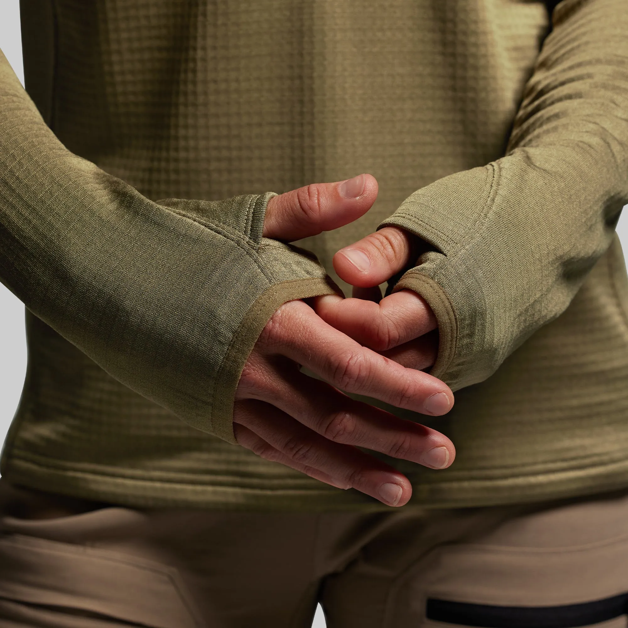 Women's Quiver Half Zip Hoodie 2.0 (OD Green) sold by Born Primitive product image thumbnail 5