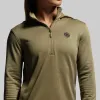 Women's Quiver Half Zip Hoodie 2.0 (OD Green) sold by Born Primitive