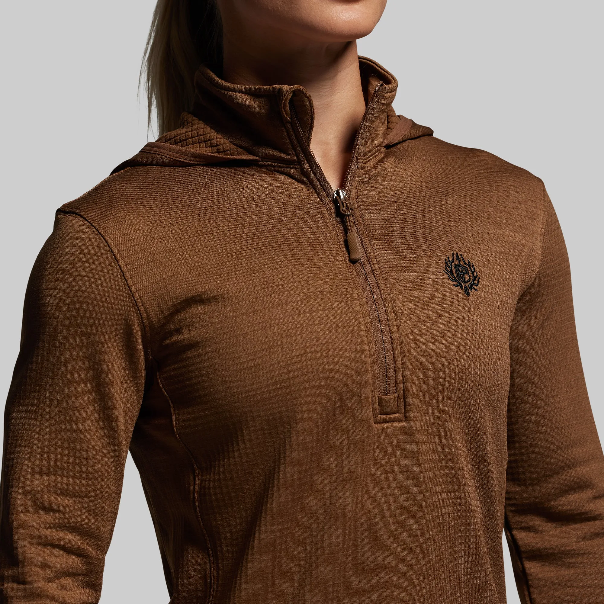 Women's Quiver Half Zip Hoodie 2.0 (Coyote Brown) sold by Born Primitive product image thumbnail 4