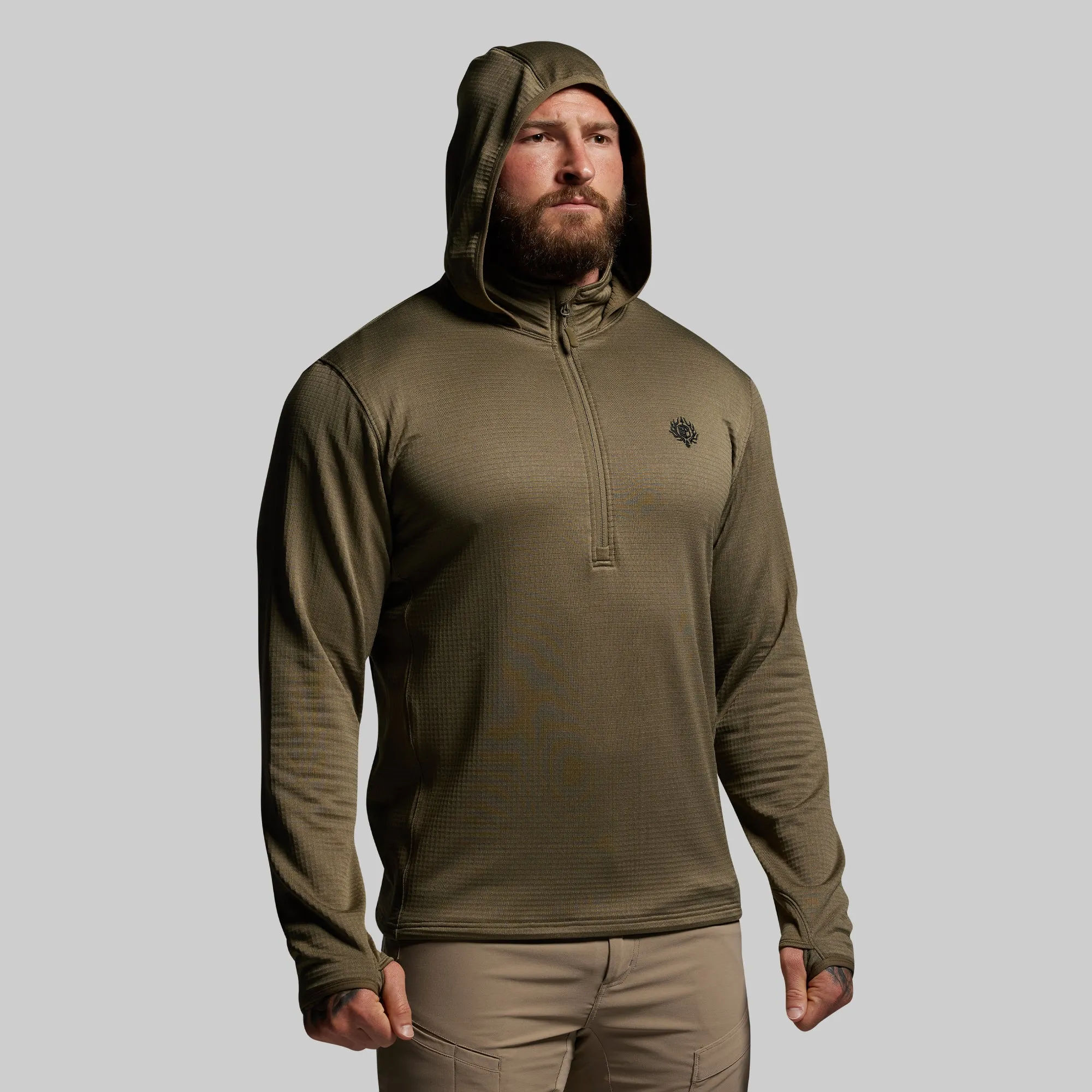 Quiver Half Zip Hoodie 2.0 (OD Green) sold by Born Primitive product image thumbnail 3