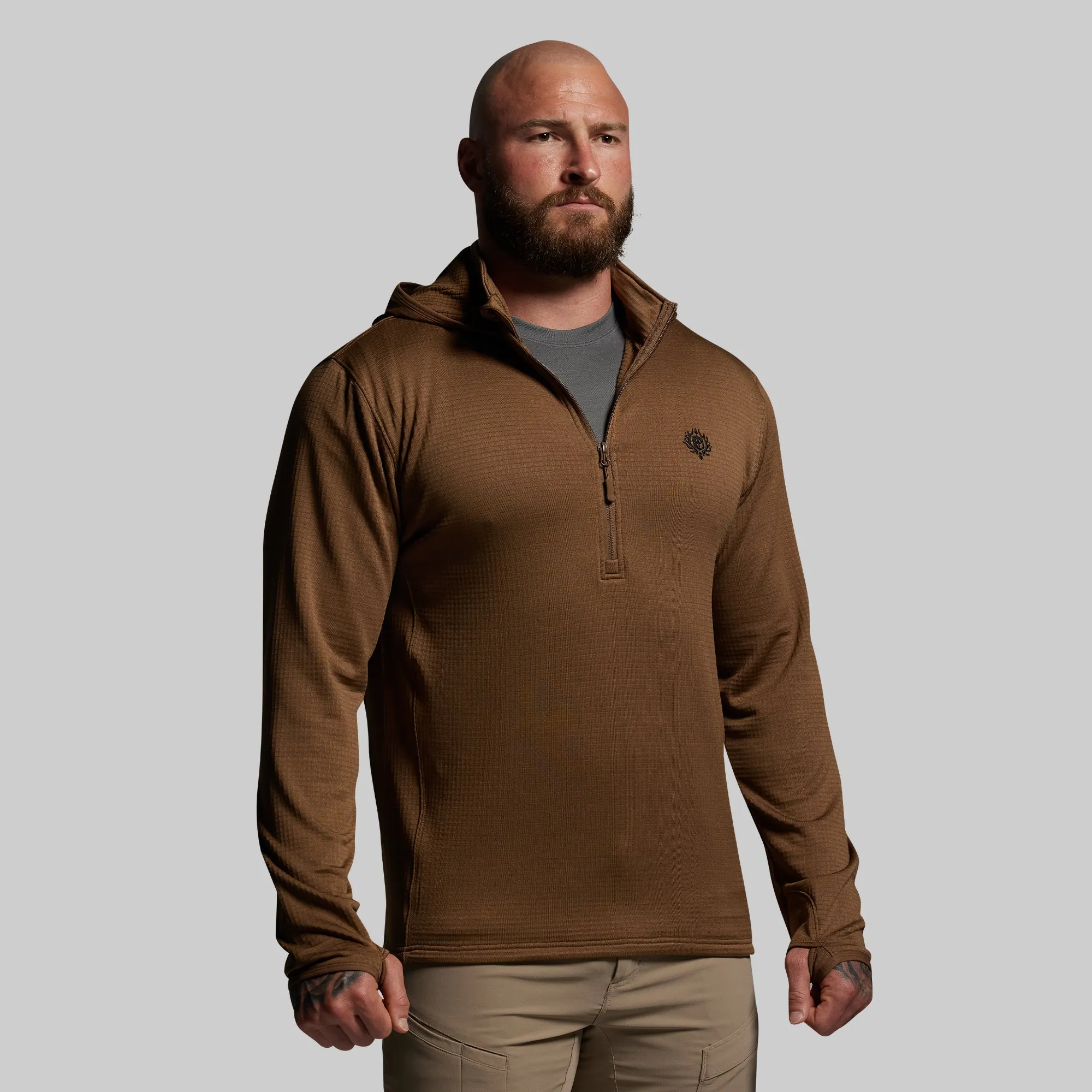 Quiver Half Zip Hoodie 2.0 (Coyote Brown) sold by Born Primitive