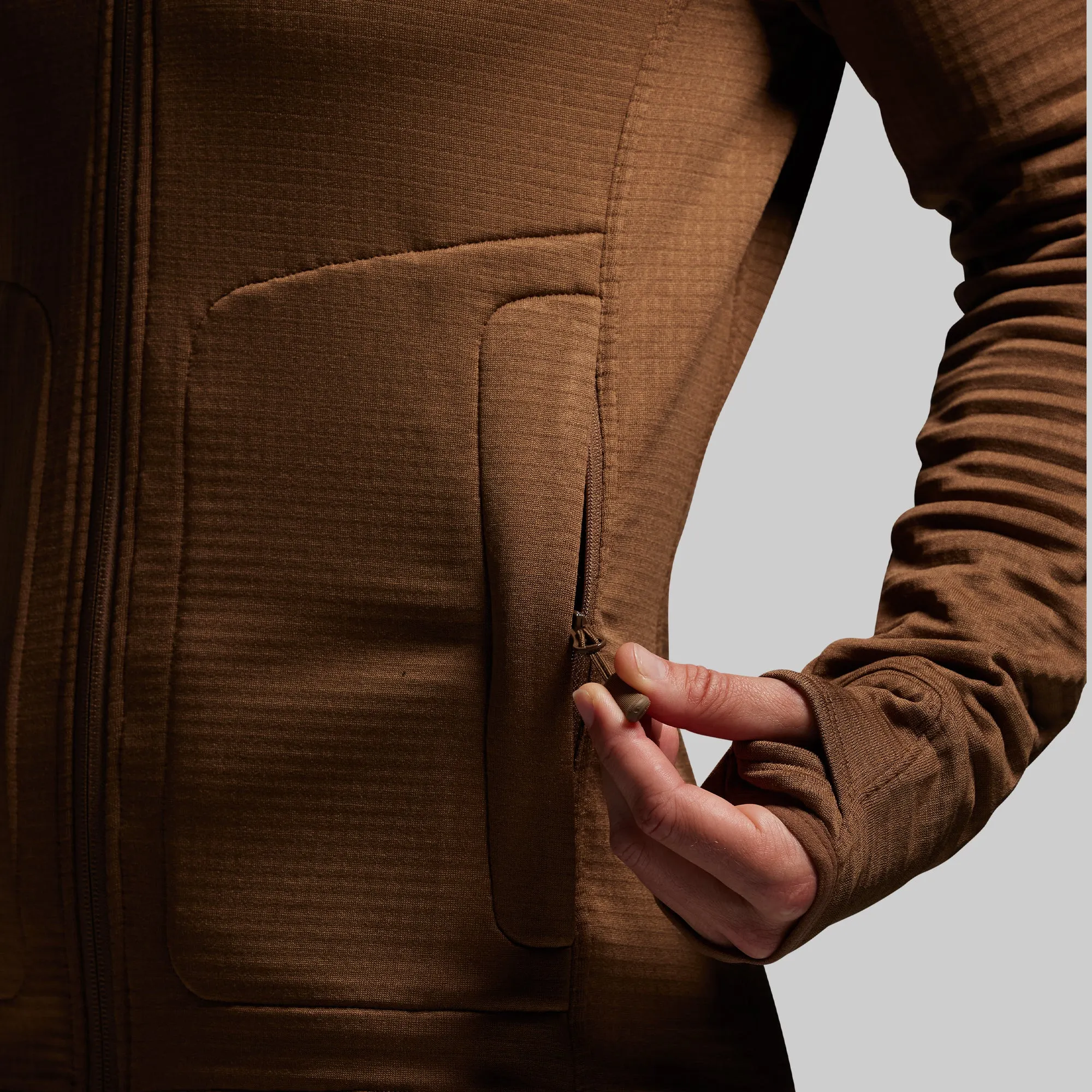 Women's Quiver Full Zip Hoodie 2.0 (Coyote Brown) sold by Born Primitive product image thumbnail 5