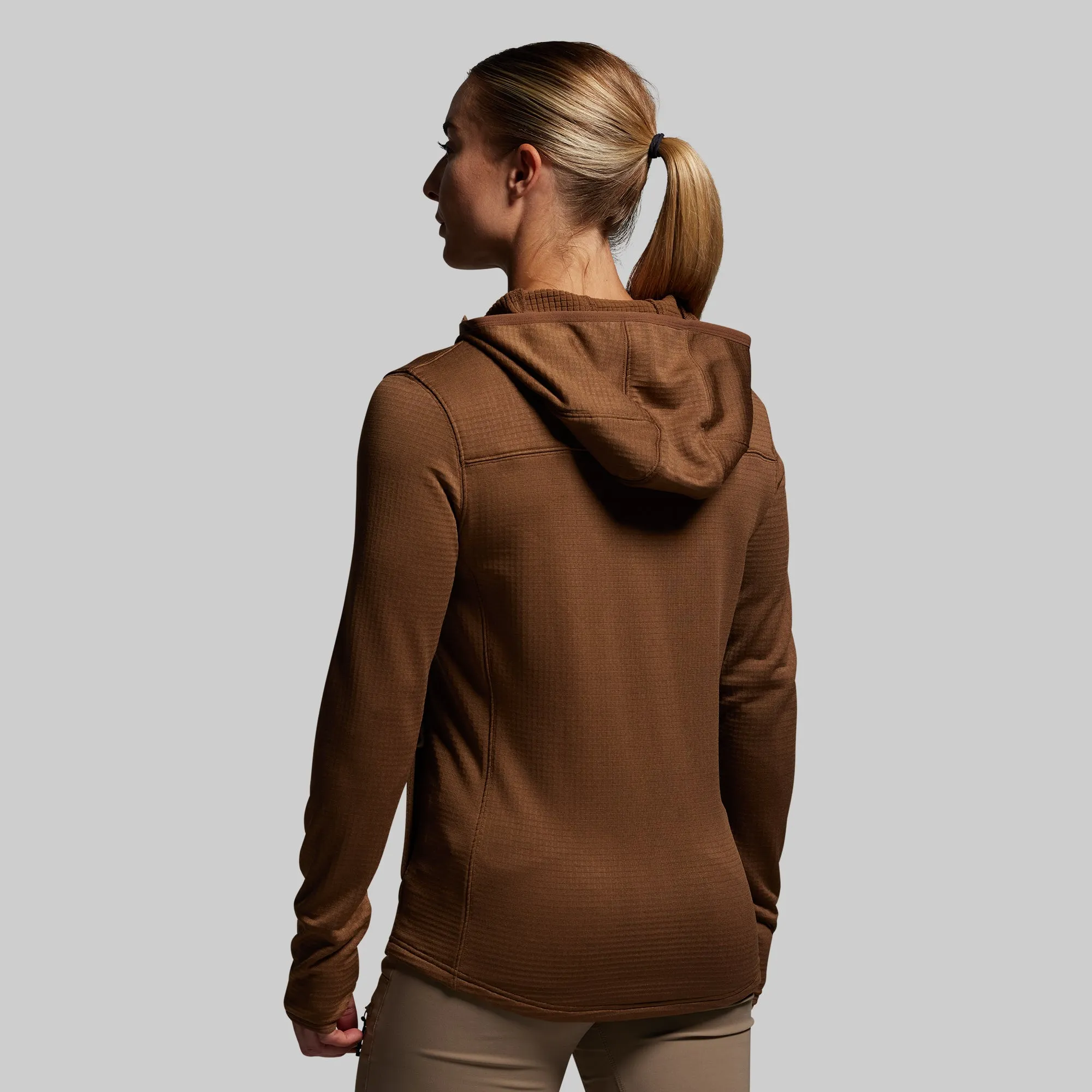 Women's Quiver Full Zip Hoodie 2.0 (Coyote Brown) sold by Born Primitive product image thumbnail 2