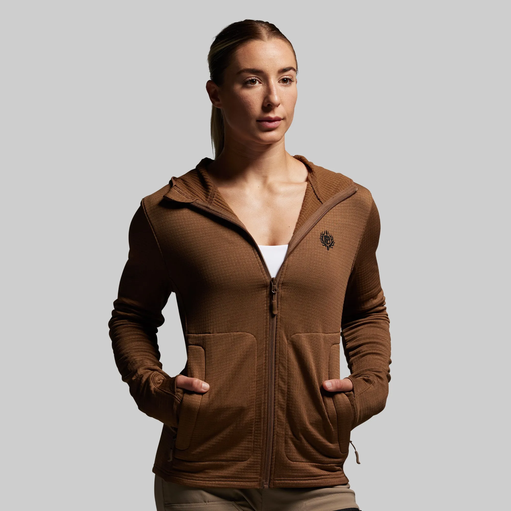 Women's Quiver Full Zip Hoodie 2.0 (Coyote Brown) sold by Born Primitive product image thumbnail 3