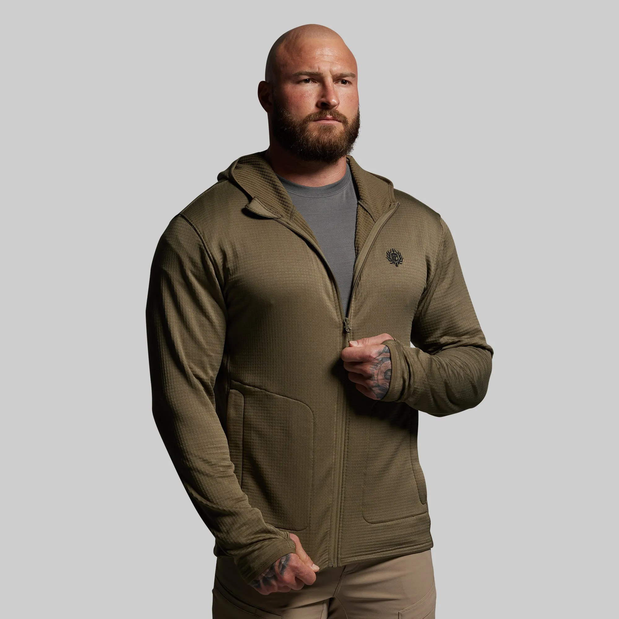 Quiver Full Zip Hoodie 2.0 (OD Green) sold by Born Primitive product image thumbnail 4