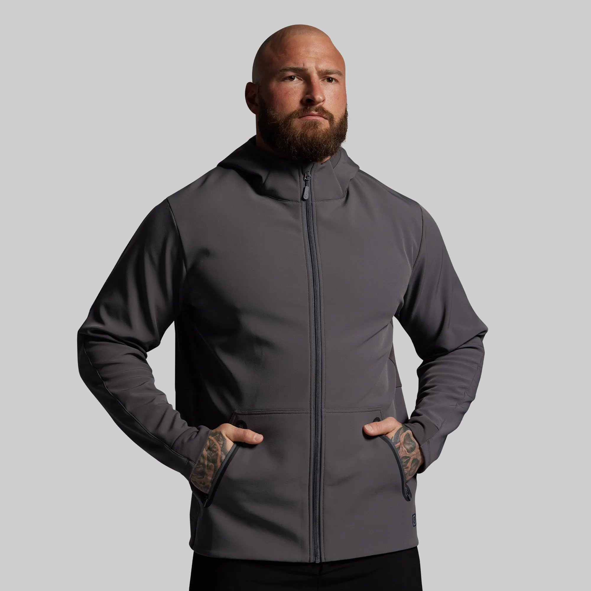 Training Full Zip Hoodie (Gunmetal) sold by Born Primitive