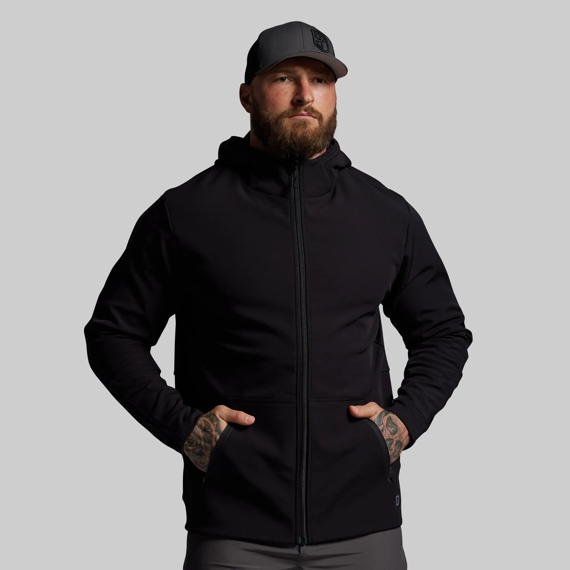 Training Full Zip Hoodie (Black) sold by Born Primitive