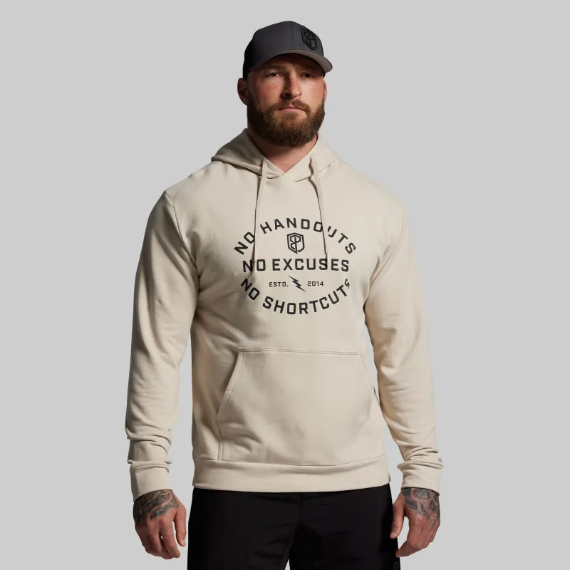 No Excuses Men's Unmatched Hoodie (Pumice) sold by Born Primitive
