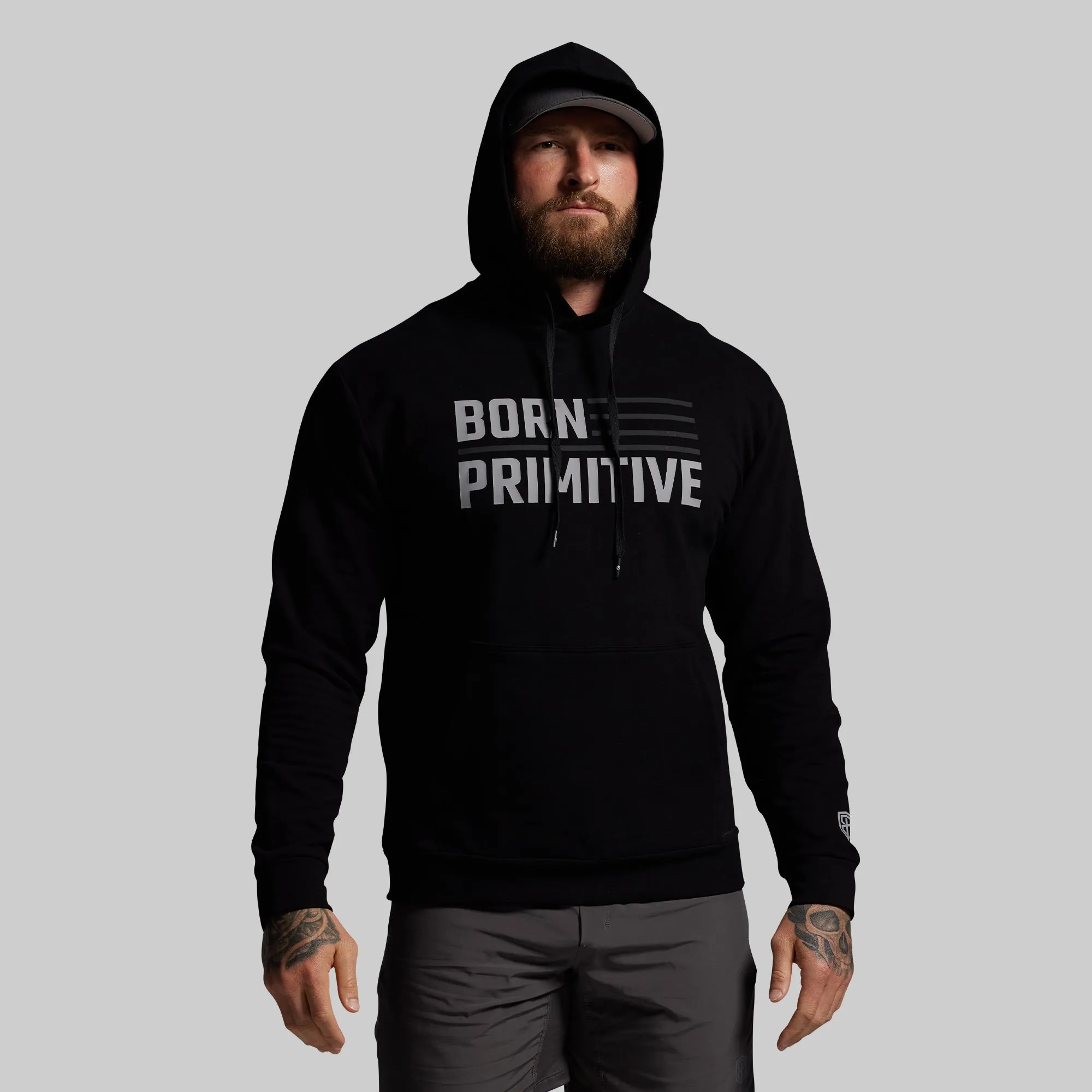 BP Flag Men's Unmatched Hoodie (Black) sold by Born Primitive product image thumbnail 5