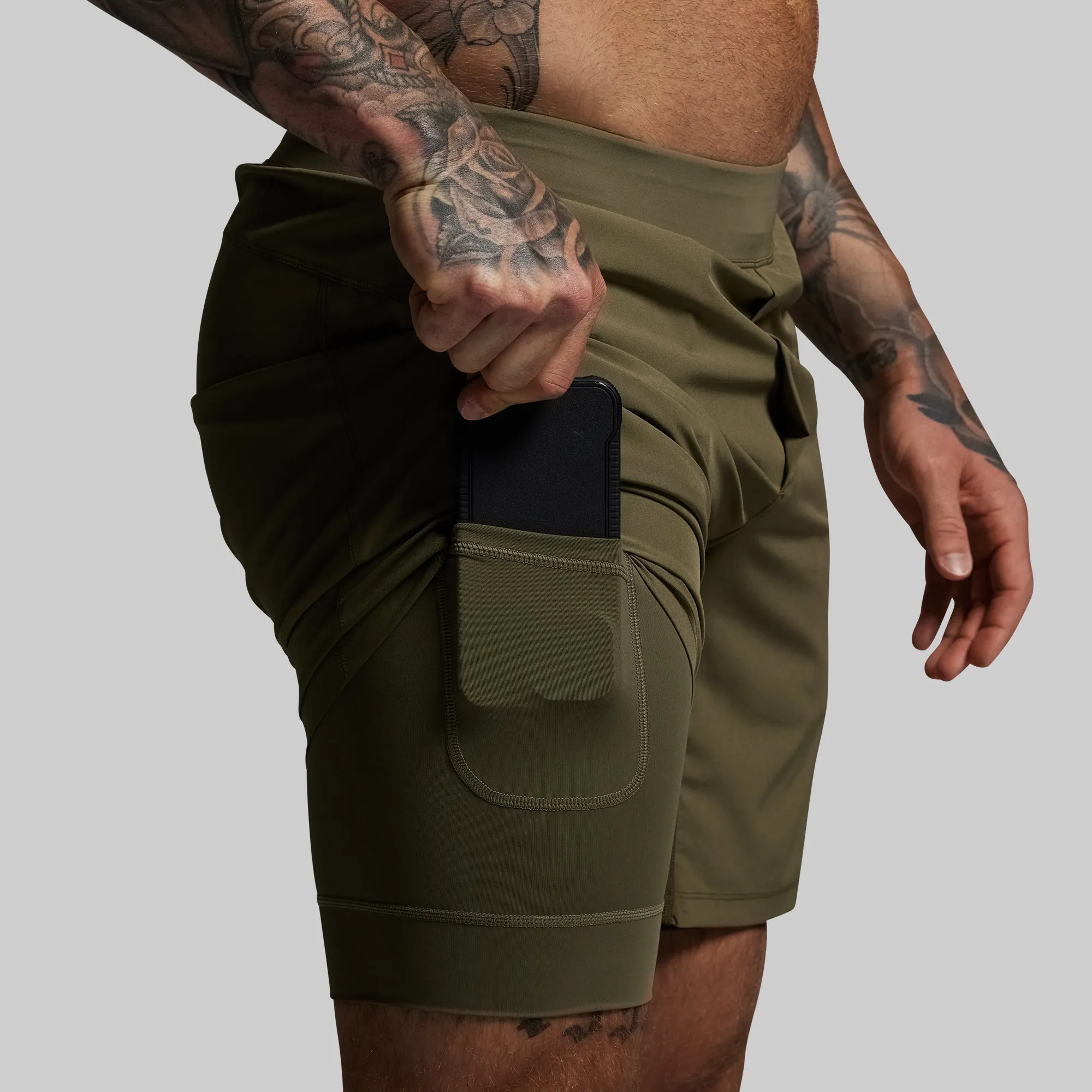 Versatile Short w/ Compression 9" (OD Green) sold by Born Primitive product image thumbnail 2