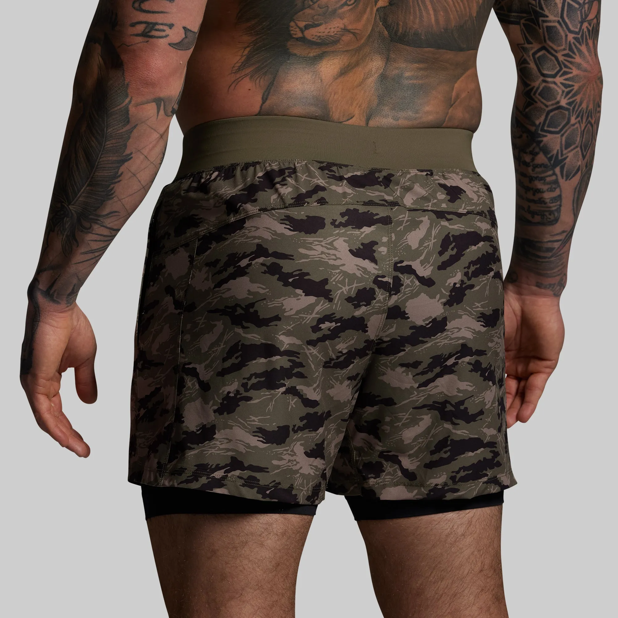 Versatile Short w/ Compression 5" (Mountain Camo) sold by Born Primitive product image thumbnail 4