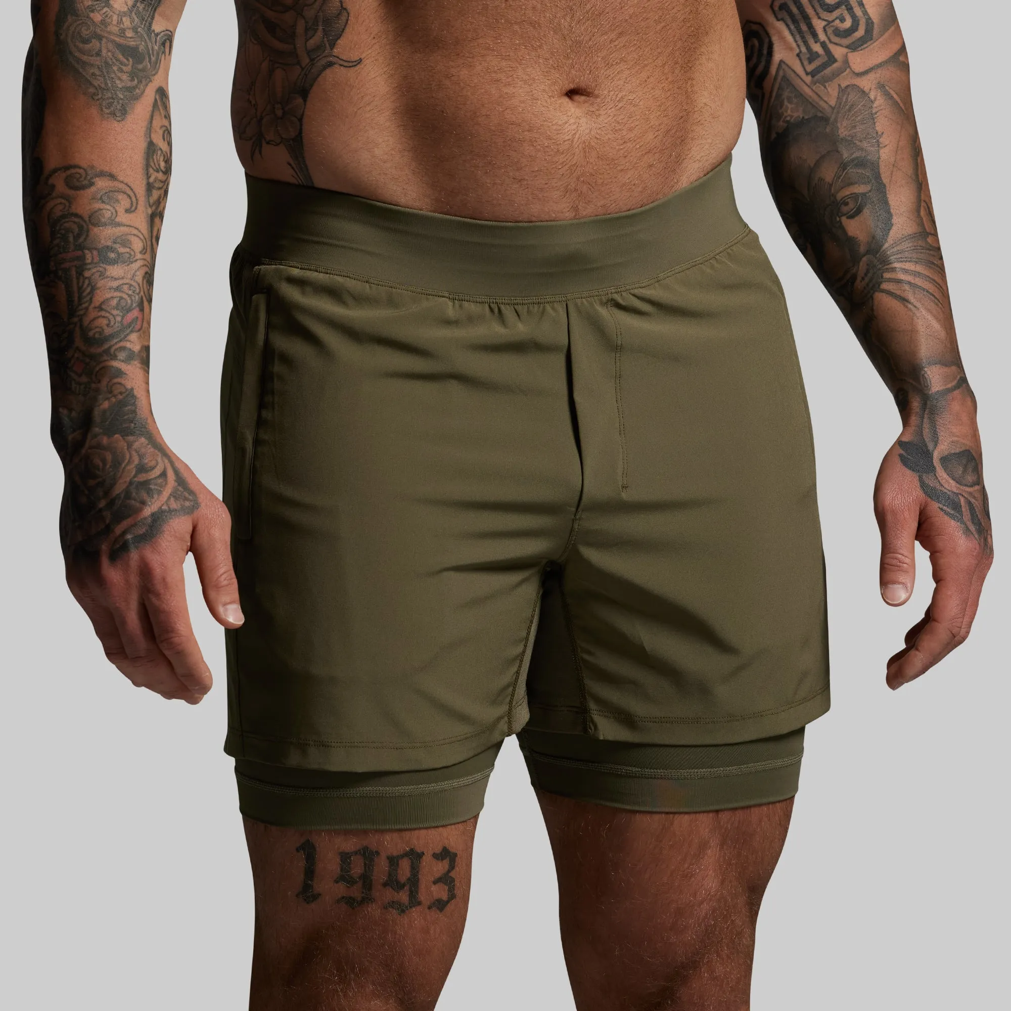 Versatile Short w/ Compression 5" (OD Green) sold by Born Primitive