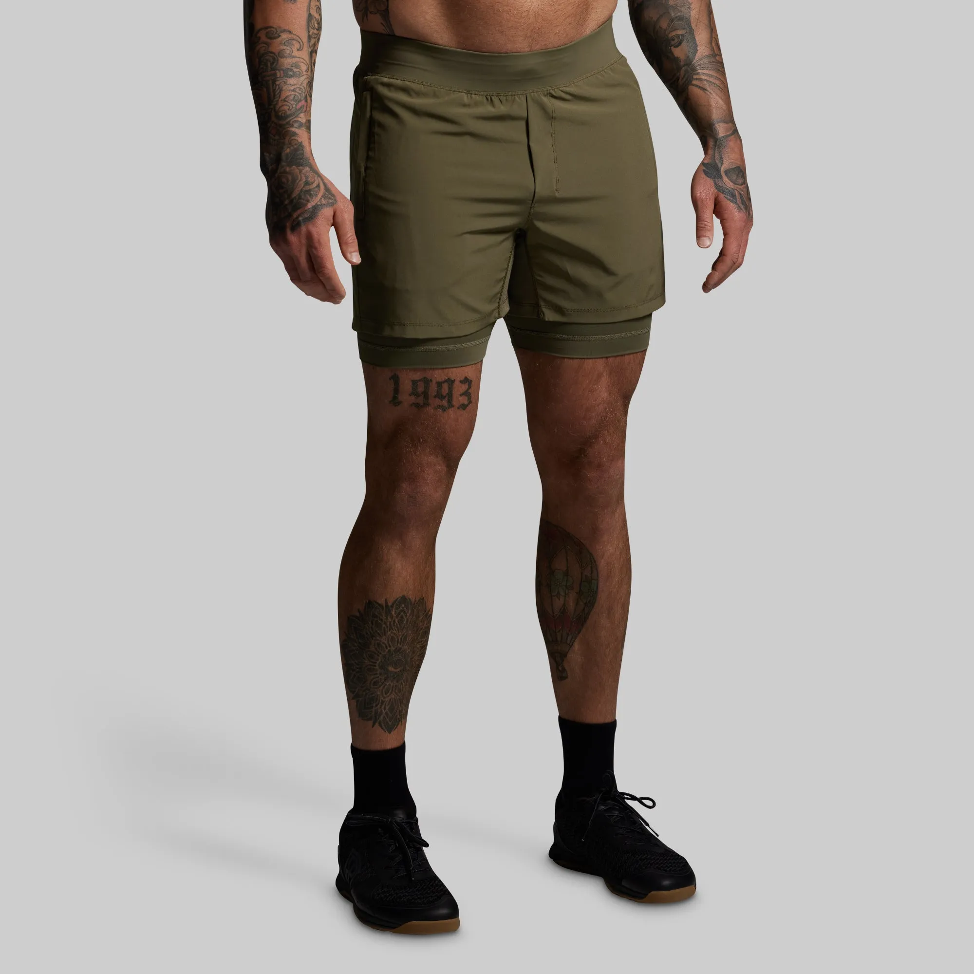 Versatile Short w/ Compression 5" (OD Green) sold by Born Primitive product image thumbnail 5