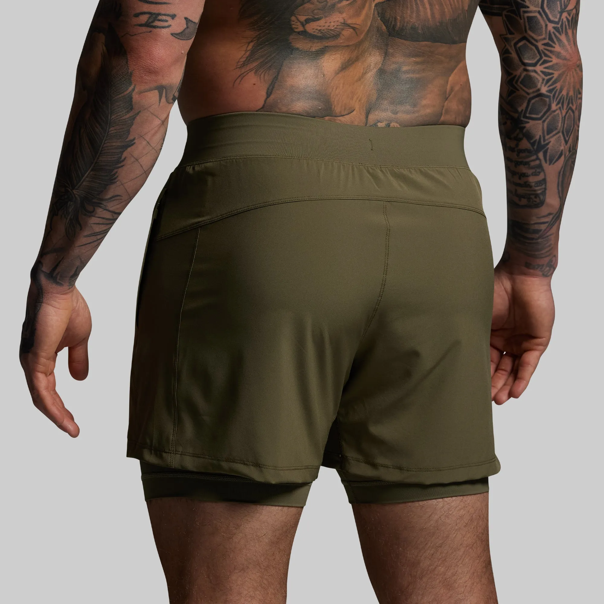 Versatile Short w/ Compression 5" (OD Green) sold by Born Primitive product image thumbnail 3