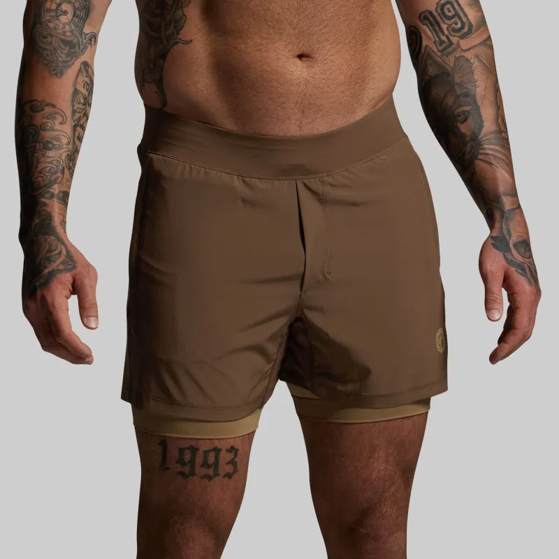 Versatile Short w/ Compression 5" (Coyote Brown) sold by Born Primitive