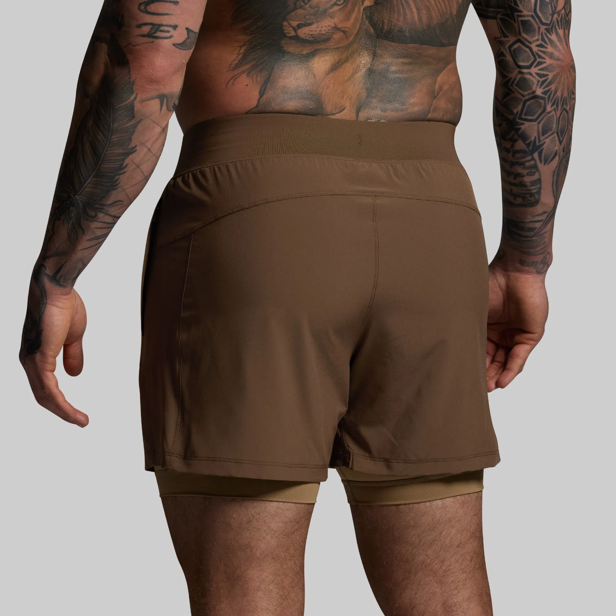 Versatile Short w/ Compression 5" (Coyote Brown) sold by Born Primitive product image thumbnail 3
