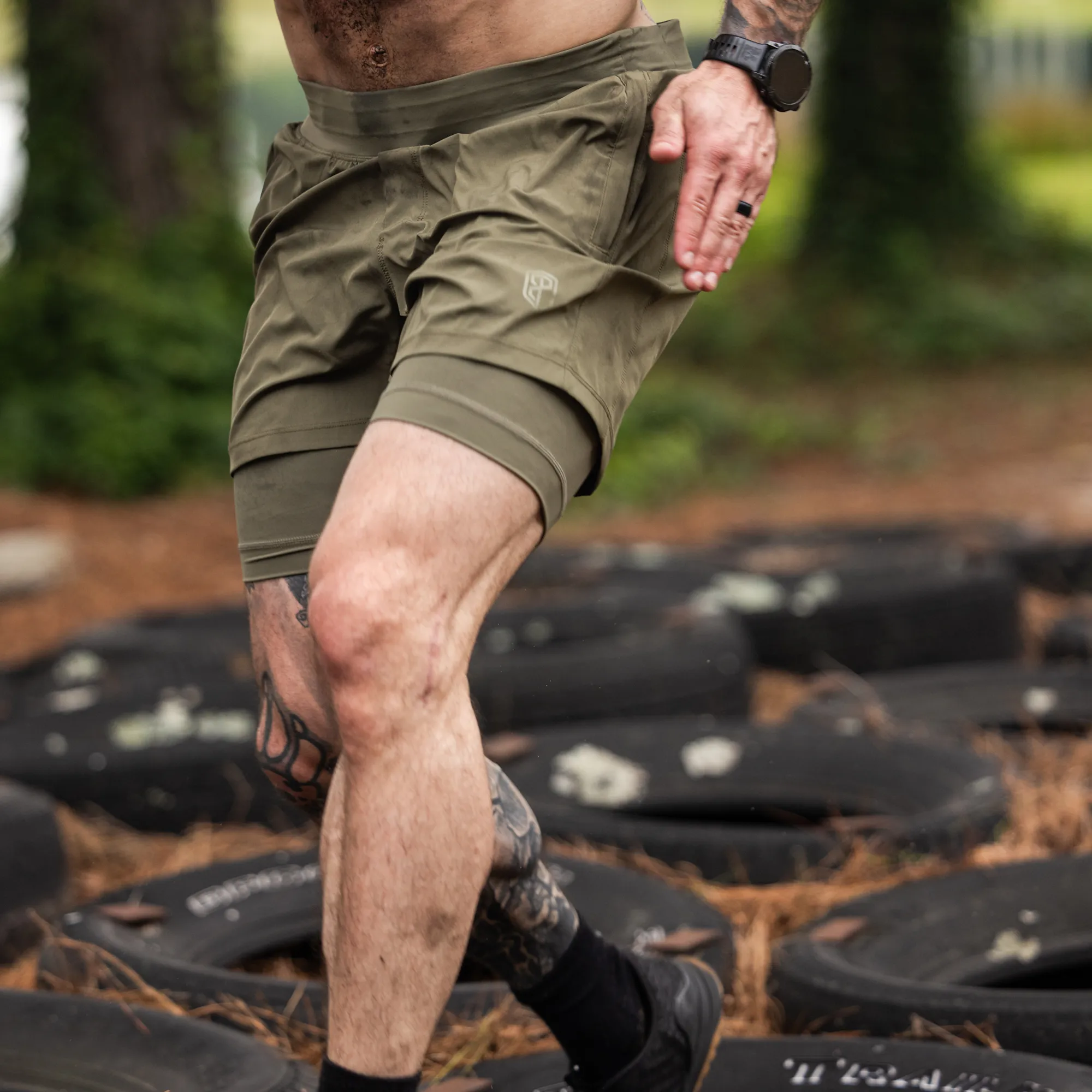 Versatile Short w/ Compression 7" (OD Green) sold by Born Primitive product image thumbnail 2