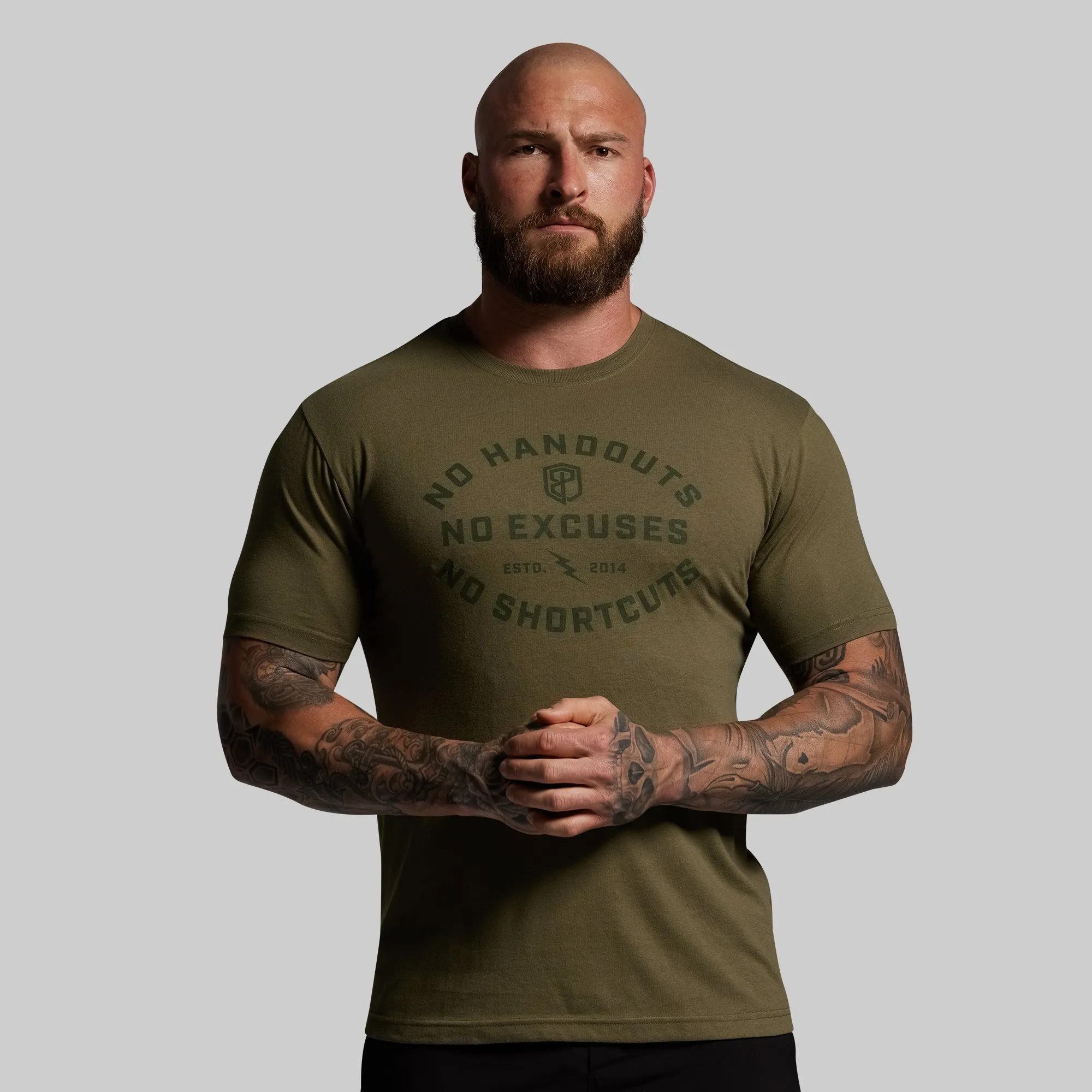 No Excuses Tee (Tactical Green) sold by Born Primitive product image thumbnail 4