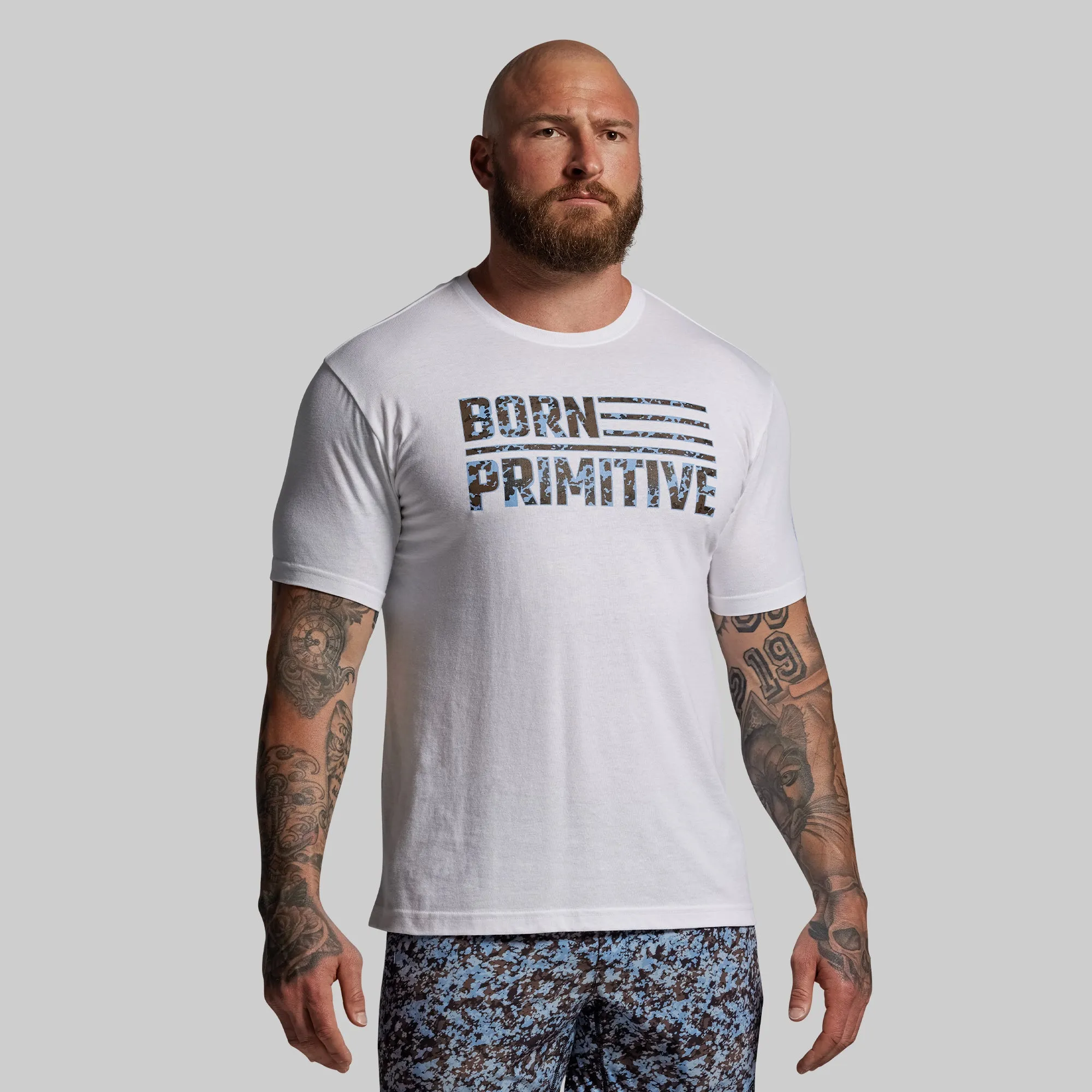 BP Flag Tee (White/Speckle) sold by Born Primitive product image thumbnail 5