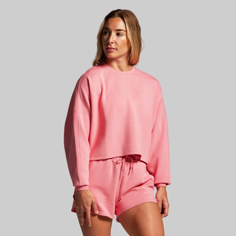 Lounge Lux Cropped Pullover (Faded Rose) sold by Born Primitive